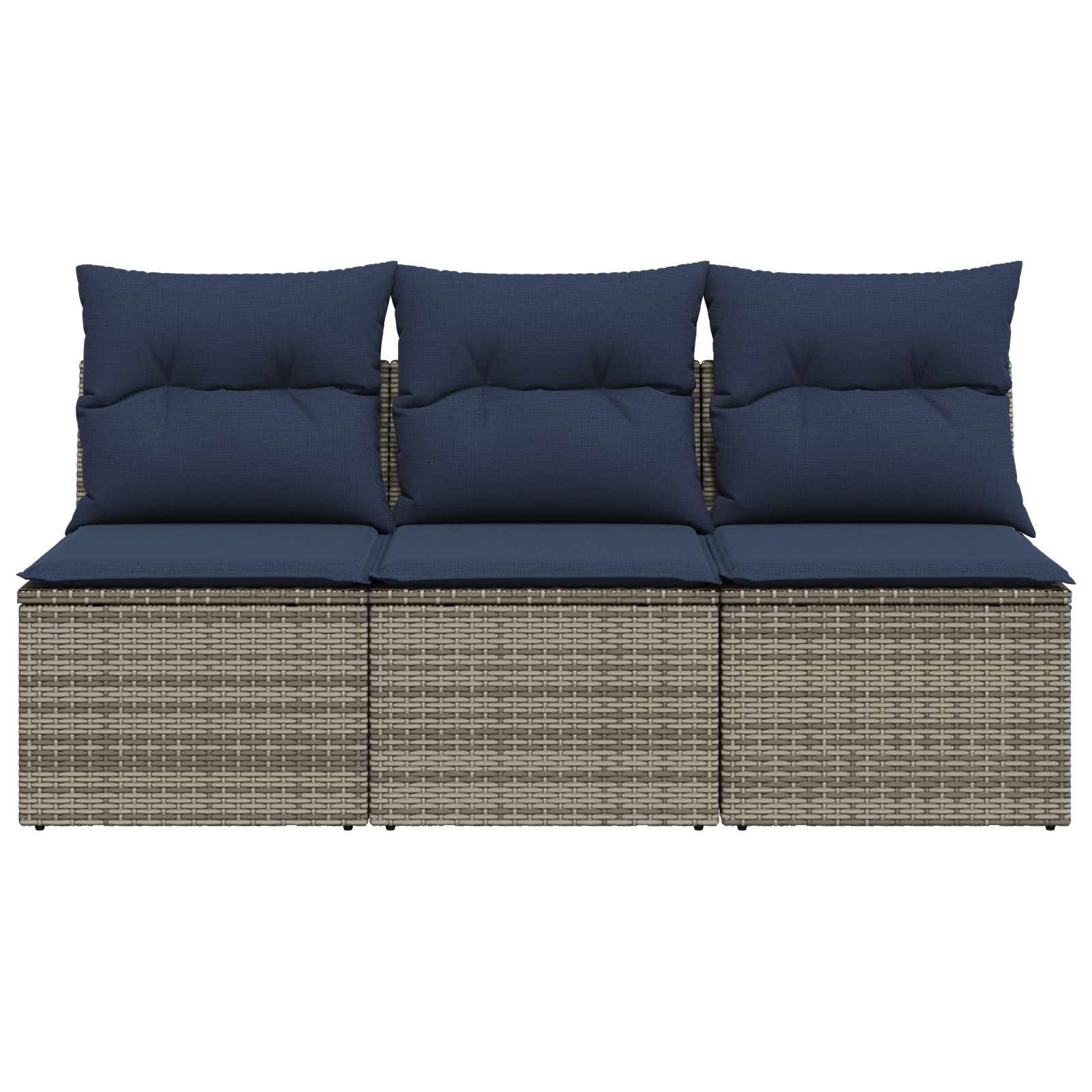Sodo sofa su pagalve Pilka 165 x 62 x 69 cm Poli ratanas