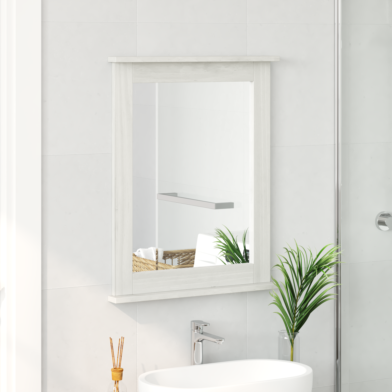 Veidrodis VIGO Balta 55.5 x 5 x 70 cm Pušies masyvas