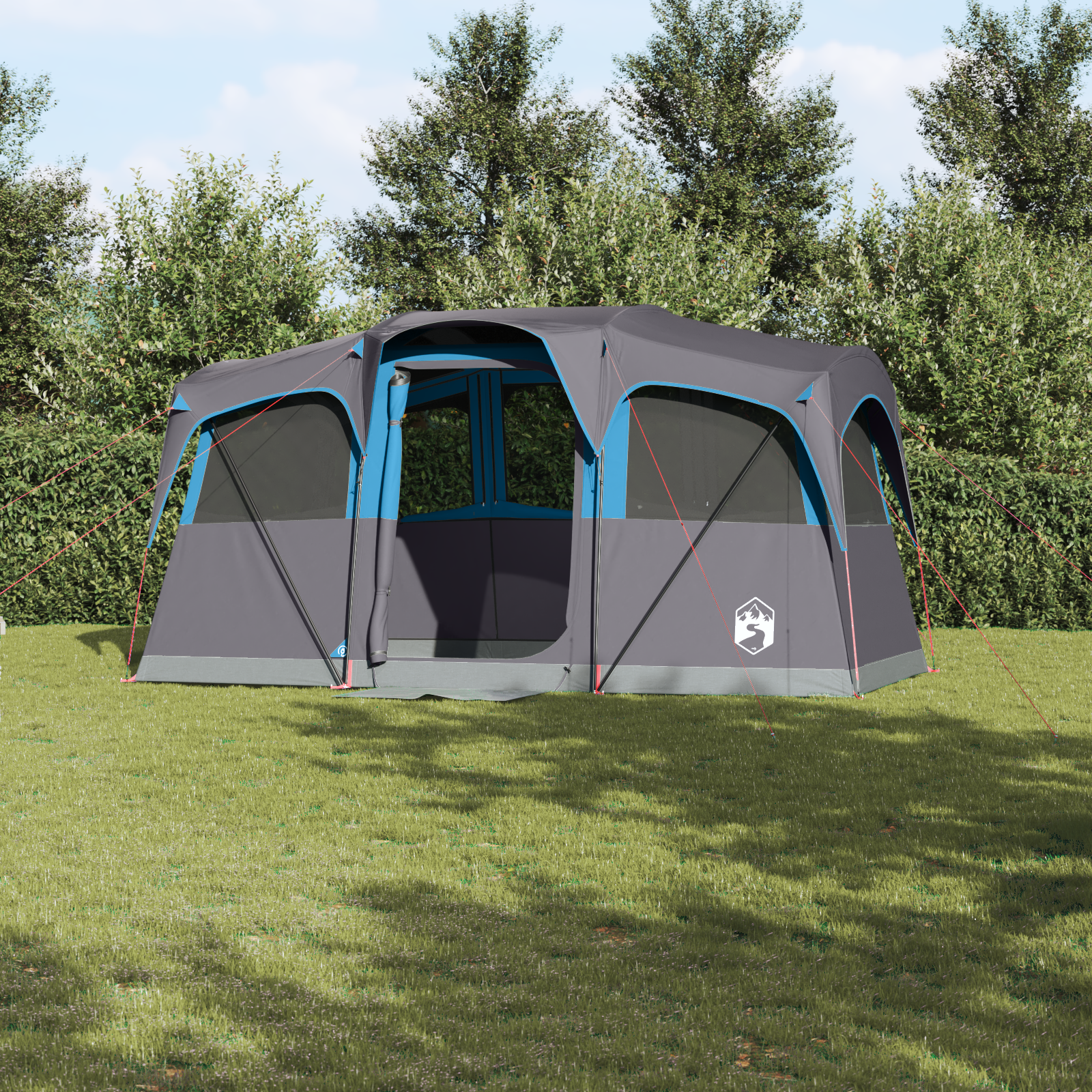 Palapinės su stogu Mėlyna 435 x 255 x 216 cm Poliesteris