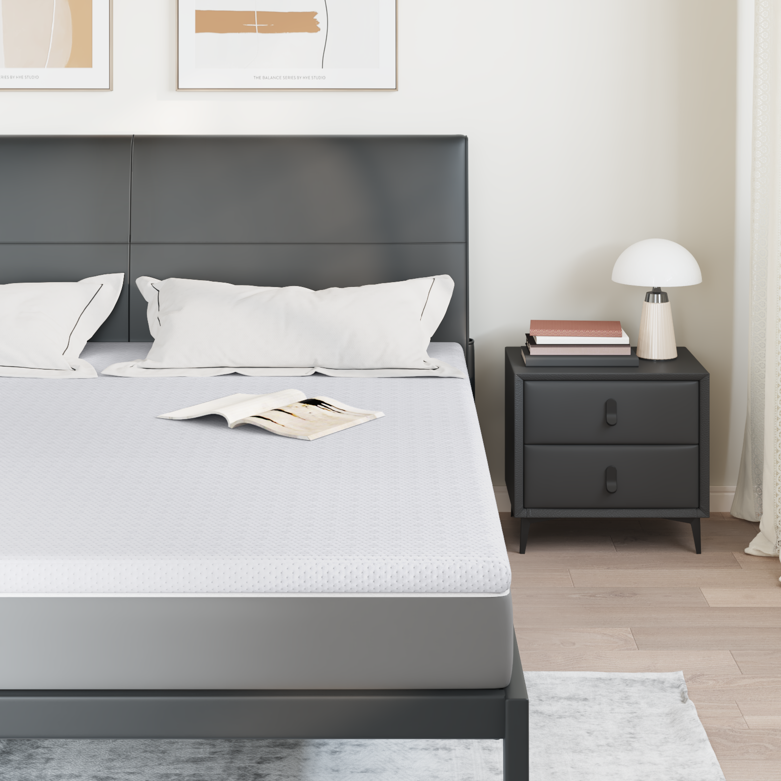 Mattress toppers White 200 x 200 cm