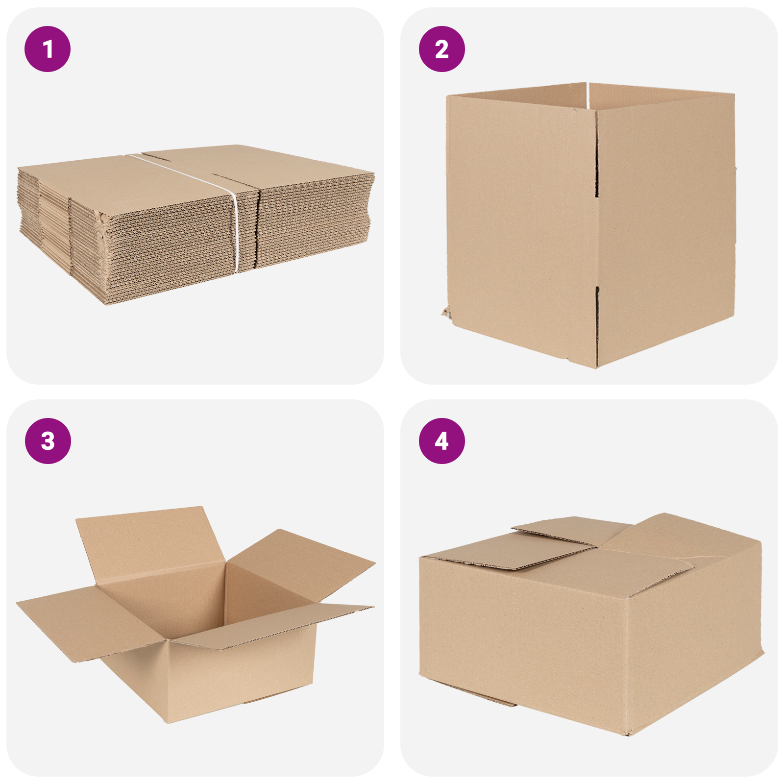 Sulankstoma dėžė 50 pcs Natūrali 30 x 30 x 15 cm Kartonas