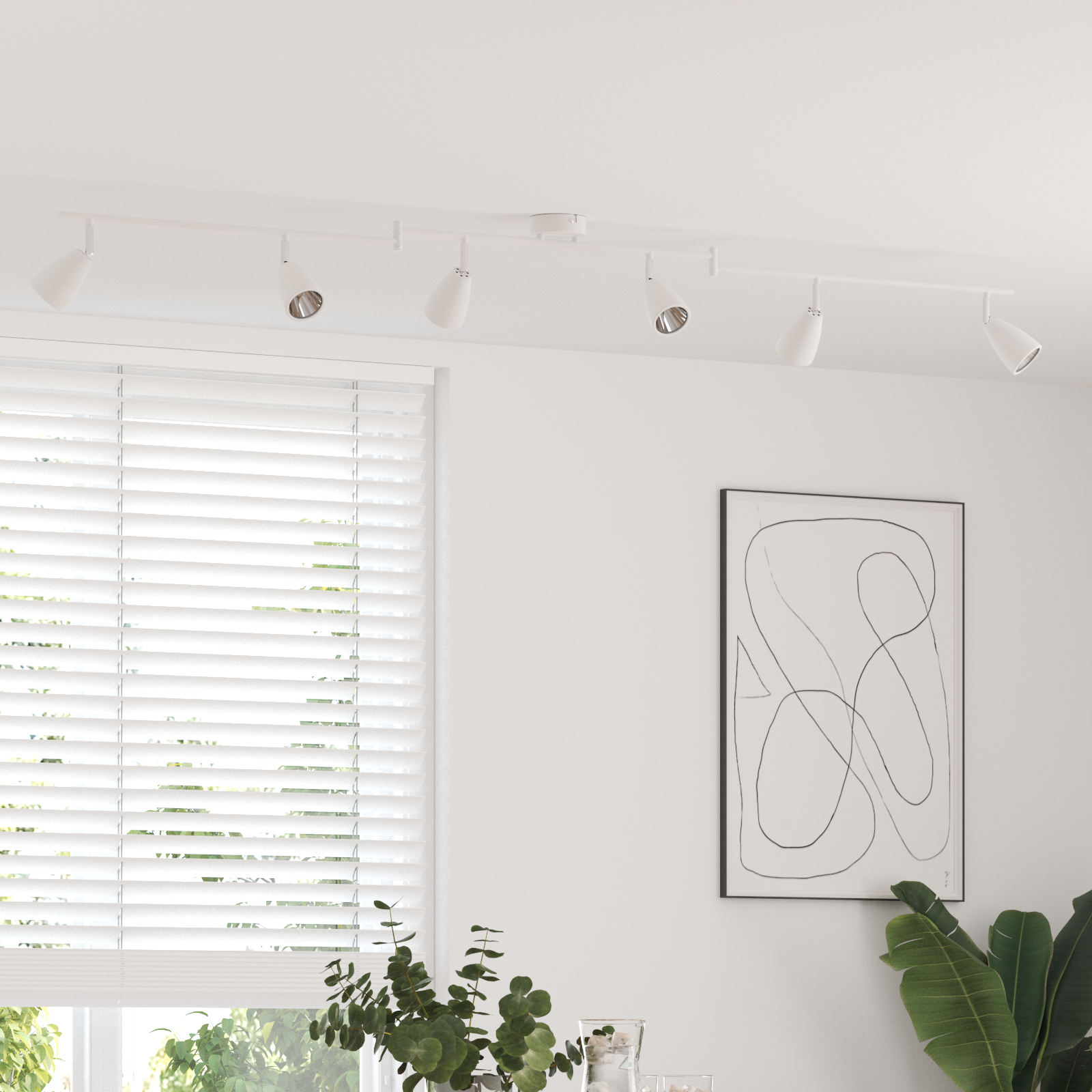 Ceiling spotlight White 25.5 x 8 x 16 cm metal