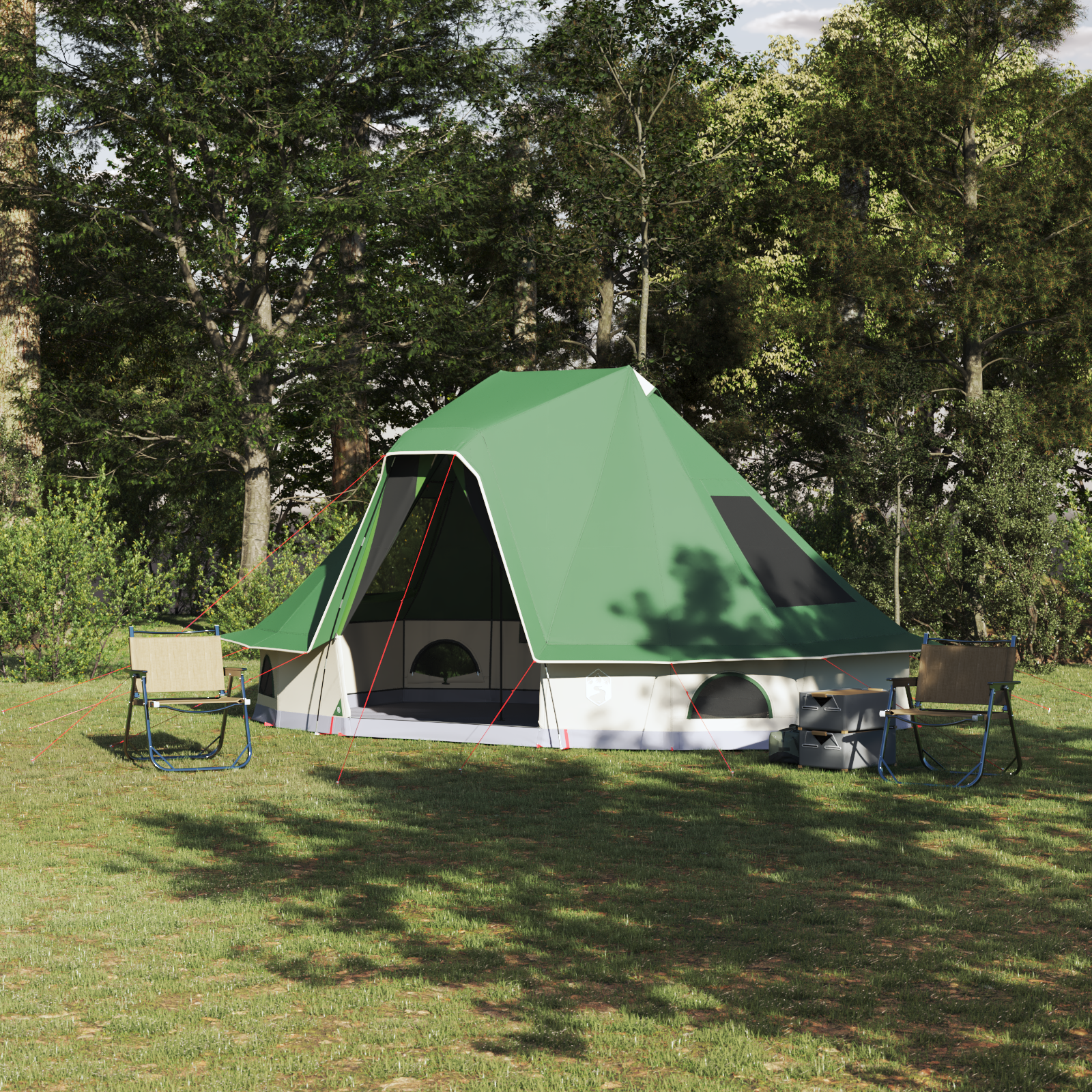 Šeimos Tipi Šlikas Sulankstoma Žalia 466 x 310 x 240 cm