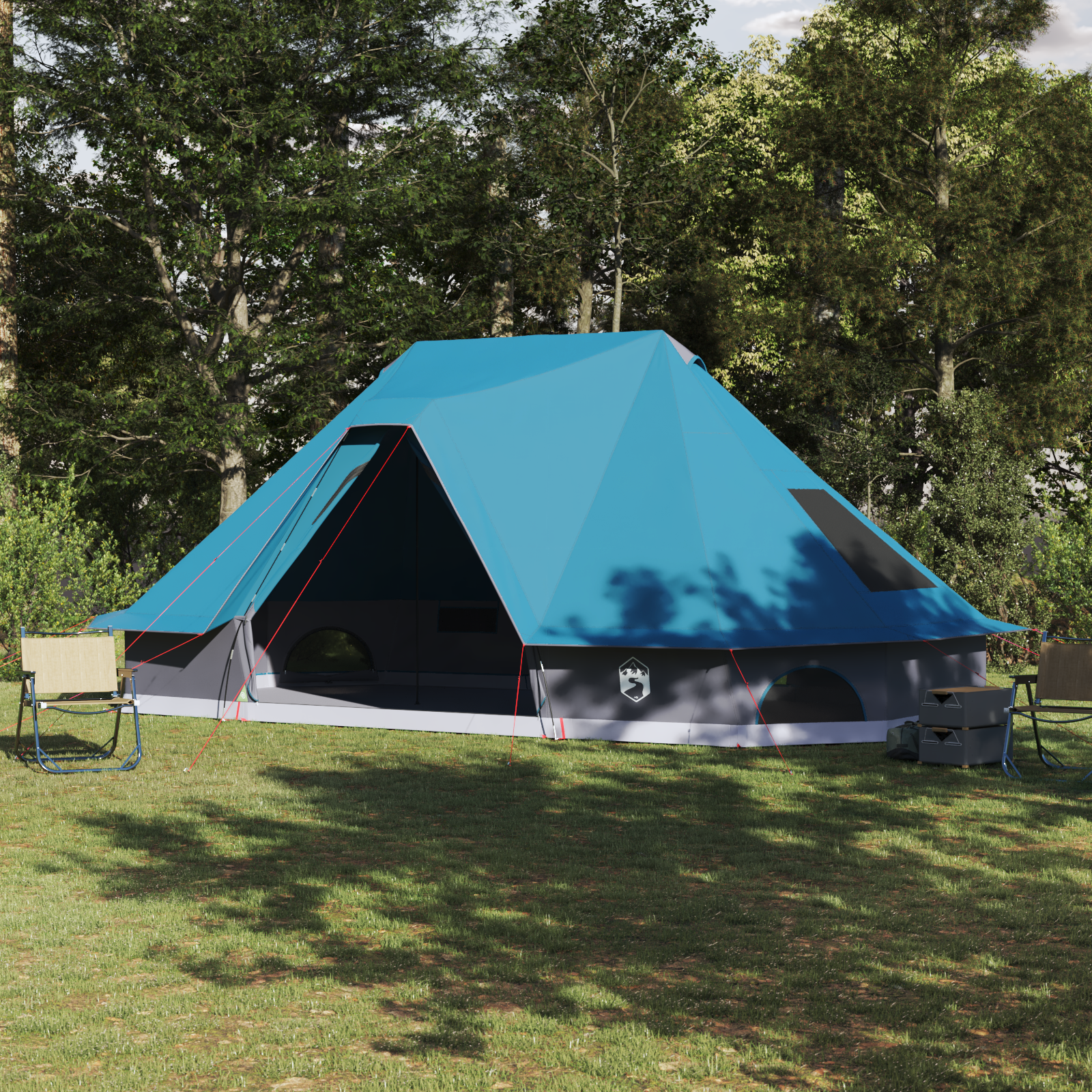 Šeimos Tipi Šlikas Sulankstoma Mėlyna 680 x 430 x 270 cm
