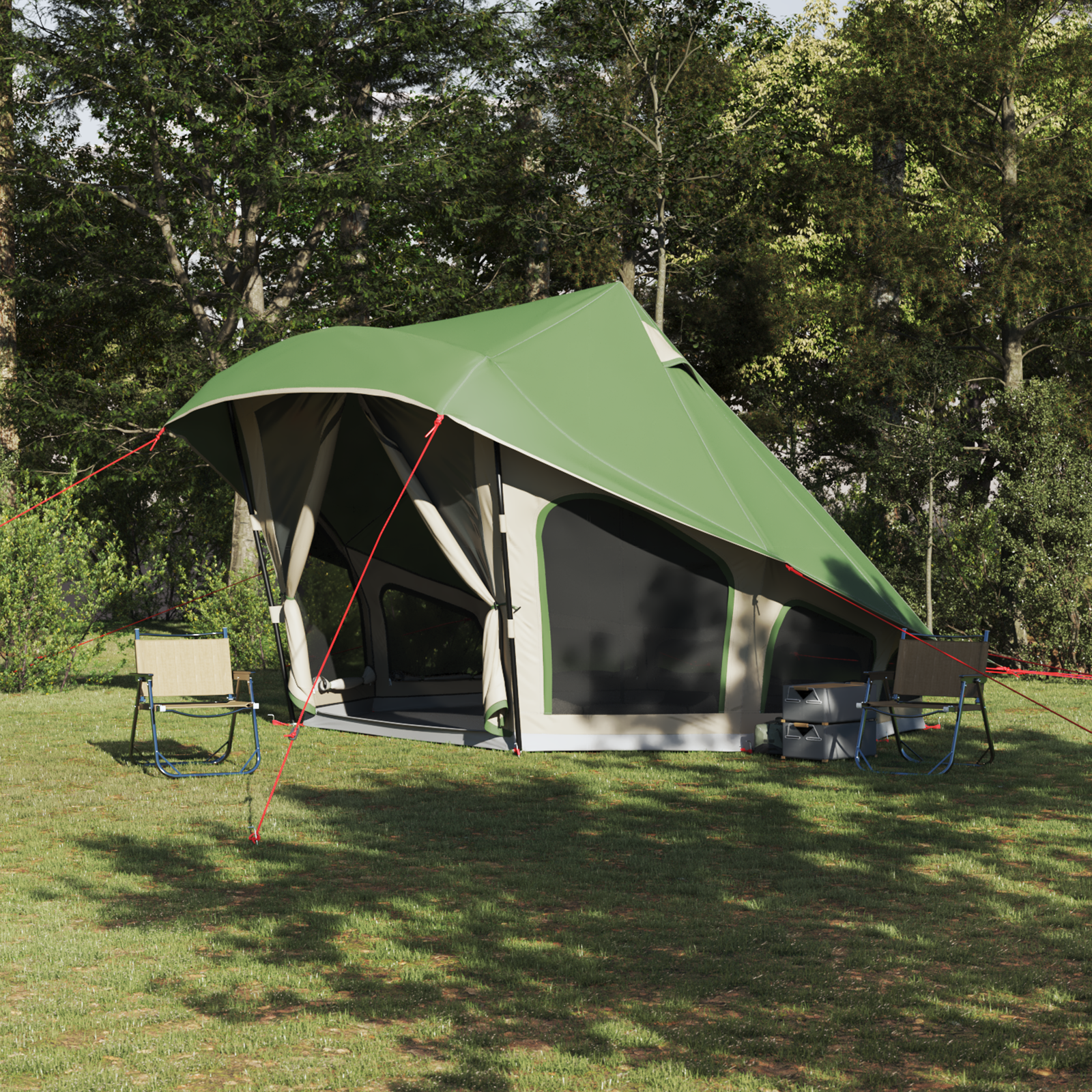 Šeimos Tipi Šlikas su stogu Žalia 508 x 470 x 300 cm