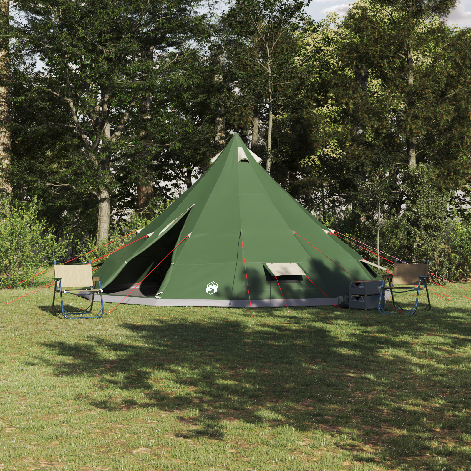 Šeimos Tipi Šlikas su stogu Žalia 560 x 560 x 300 cm