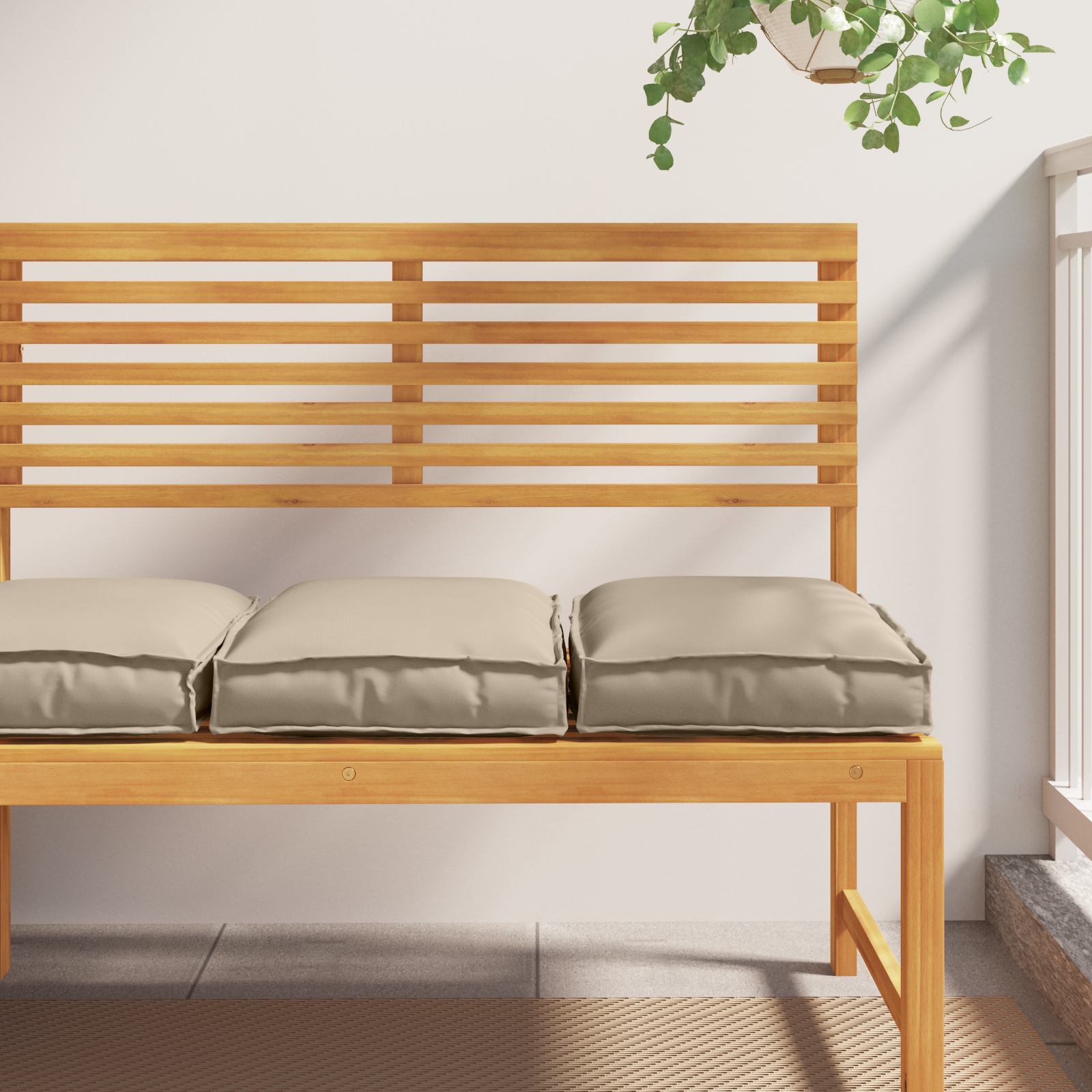 Pagalvėlė 2 pcs Taupe 40 x 40 x 8 cm Oksfordo audinys