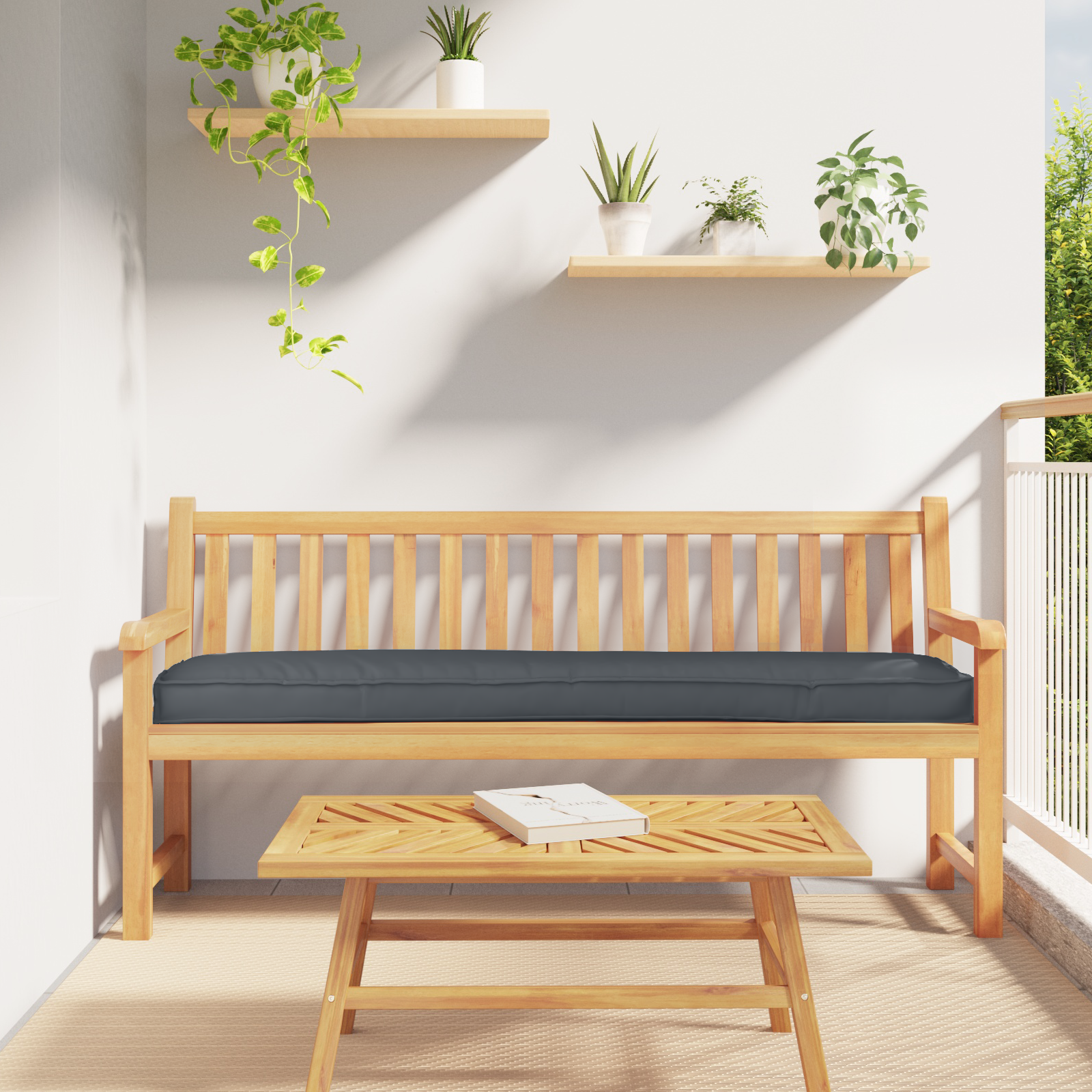 Pallet pagalvė Antracitas 180 x 40 x 8 cm Oksfordo audinys