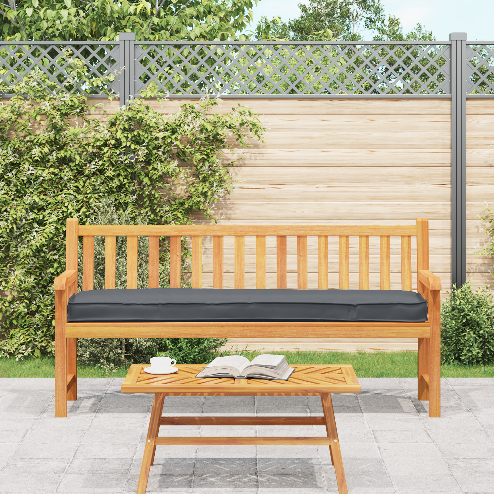 Pallet pagalvė Antracitas 180 x 40 x 8 cm Oksfordo audinys