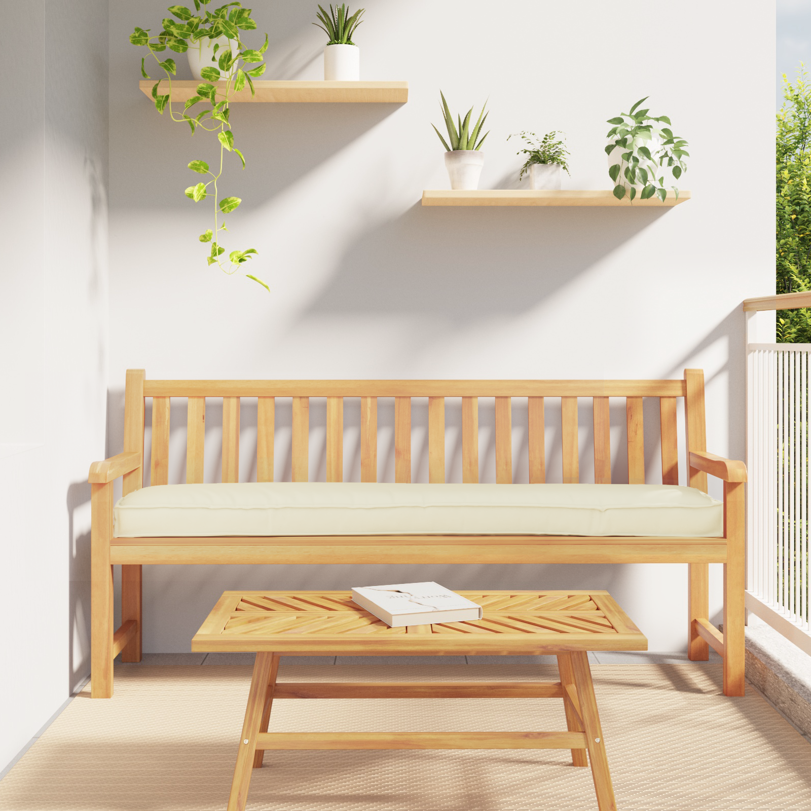 Pallet pagalvių rinkinys 2 pcs Kreminė 200 x 40 x 8 cm