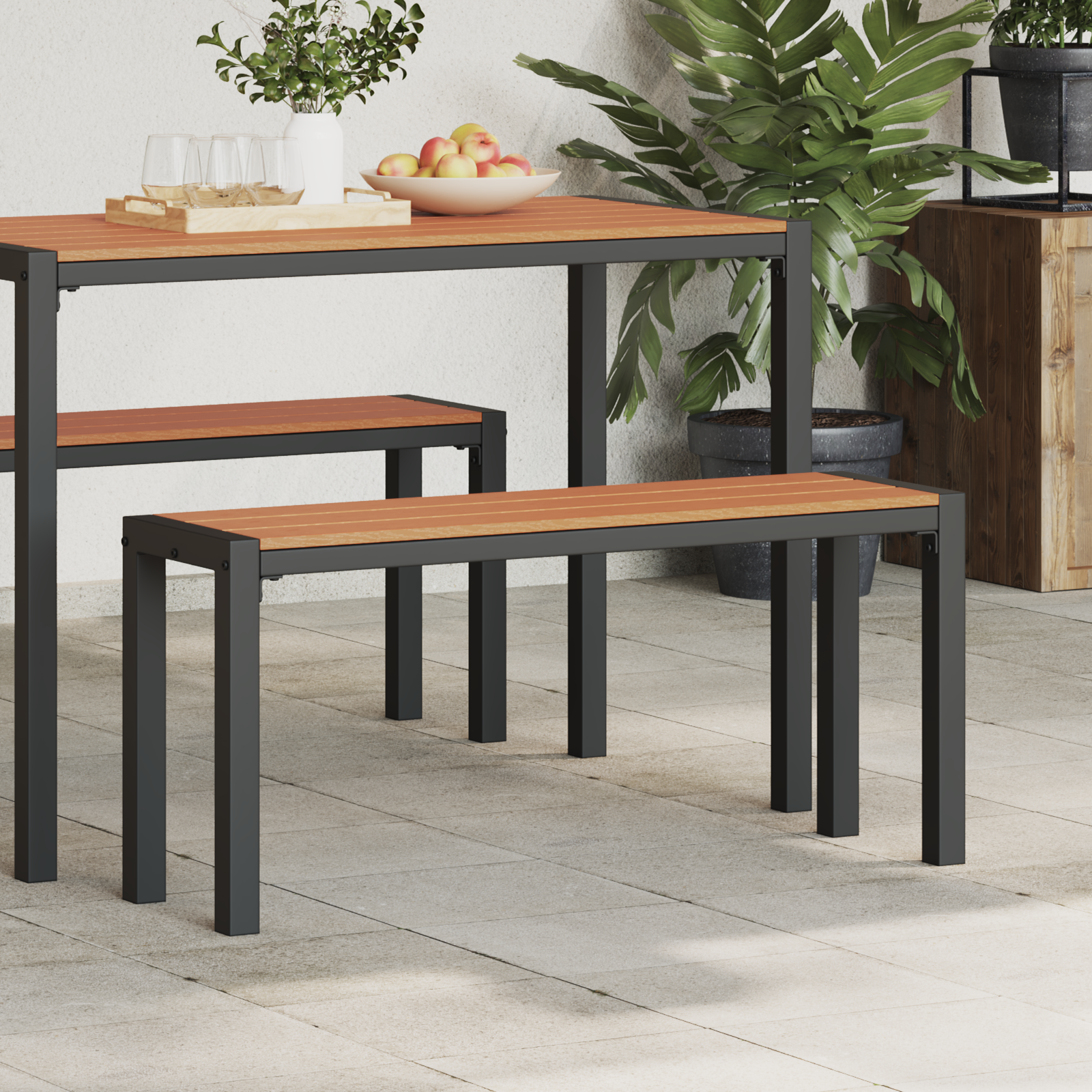 Sodo suolas Ruda 100 x 28 x 45cm Plienas