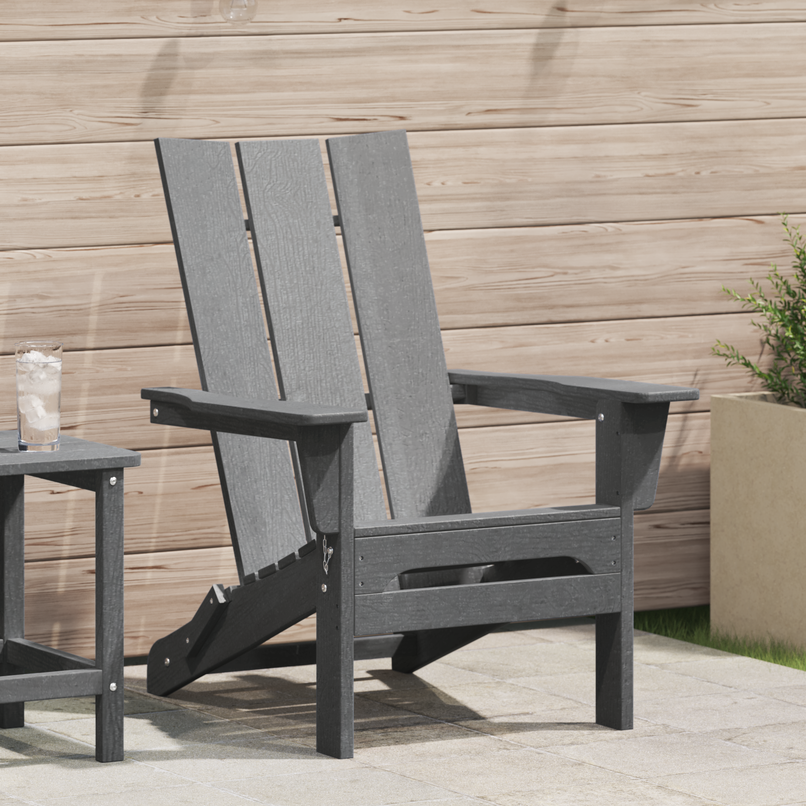 Sulankstoma Adirondack kėdė Šviesiai pilka 74.5 x 80.5 x 90cm