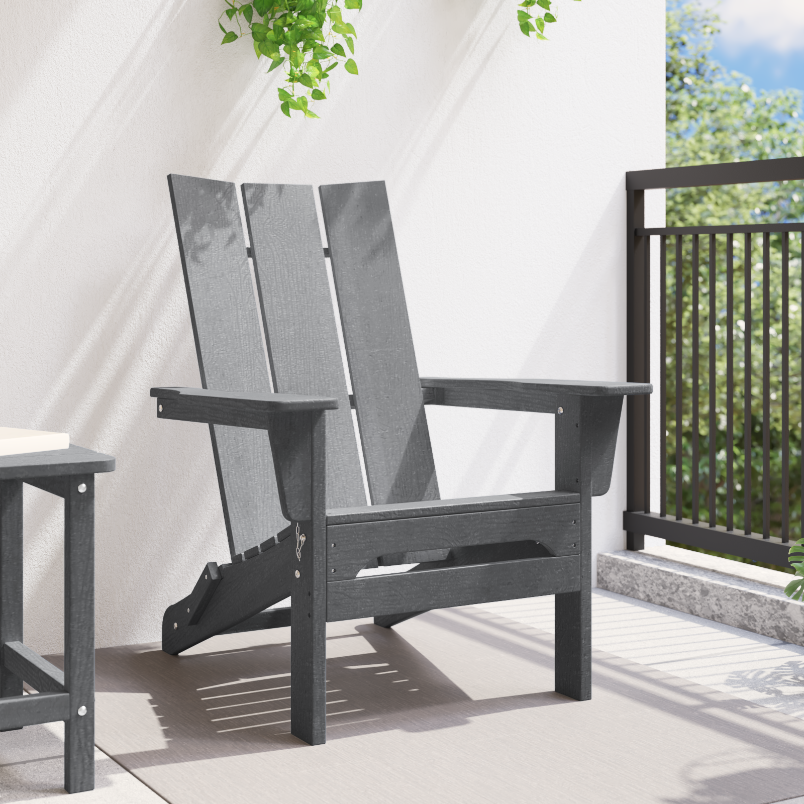 Sulankstoma Adirondack kėdė Šviesiai pilka 74.5 x 80.5 x 90cm