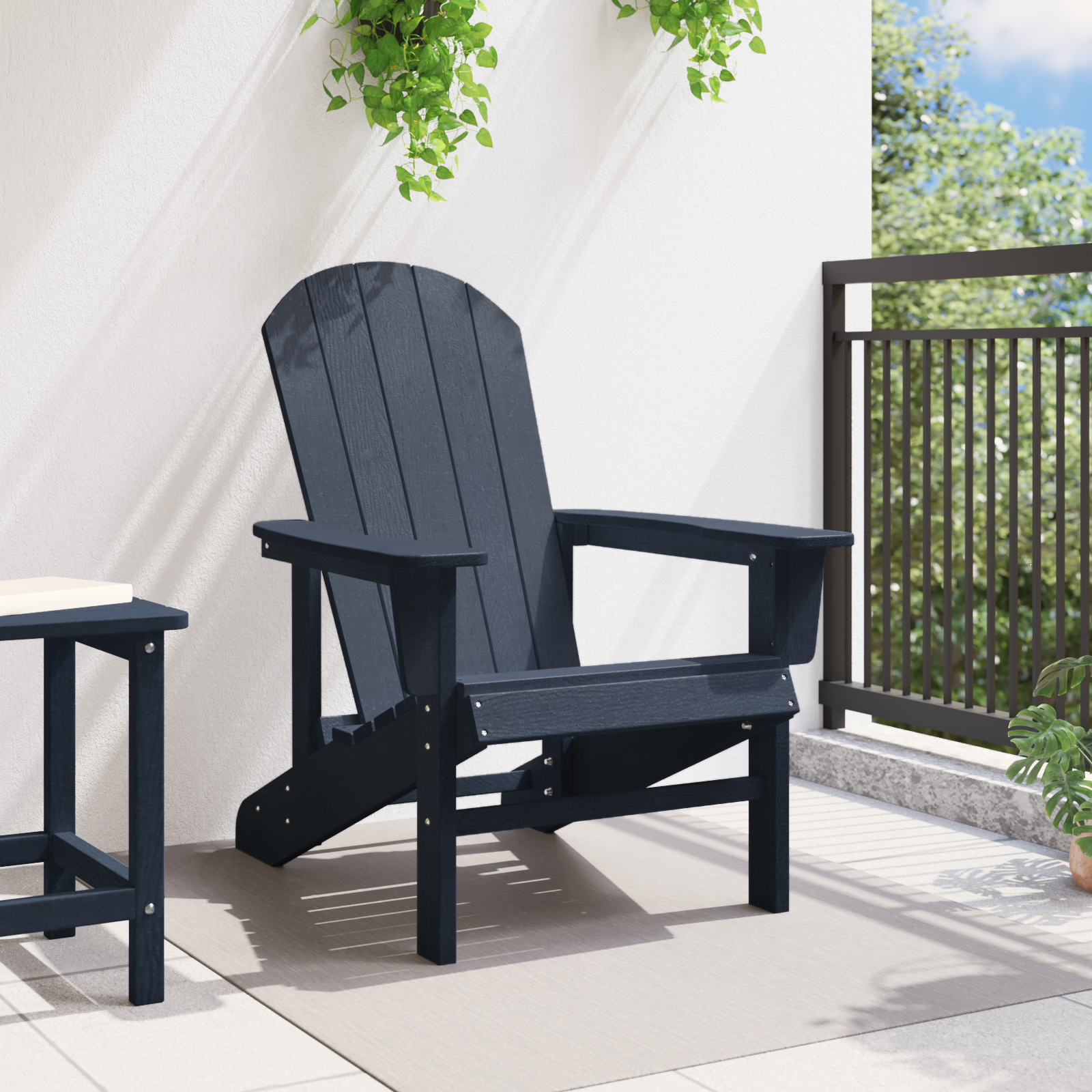 Adirondack kėdė Jūrinė mėlyna 82 x 74 x 92 cm HDPE