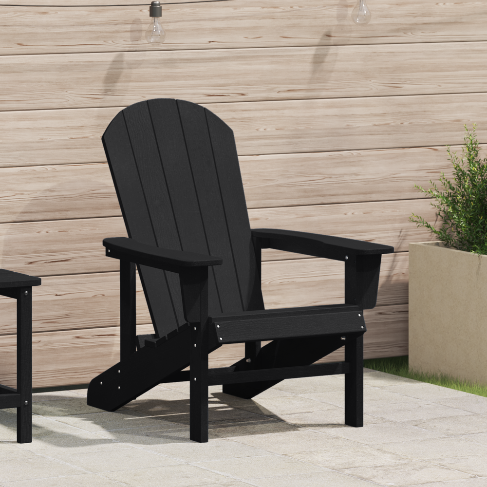 Adirondack kėdė Juoda 82 x 74 x 92 cm HDPE