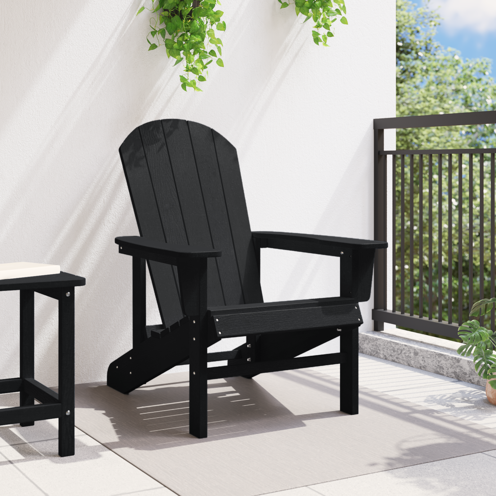 Adirondack kėdė Juoda 82 x 74 x 92 cm HDPE