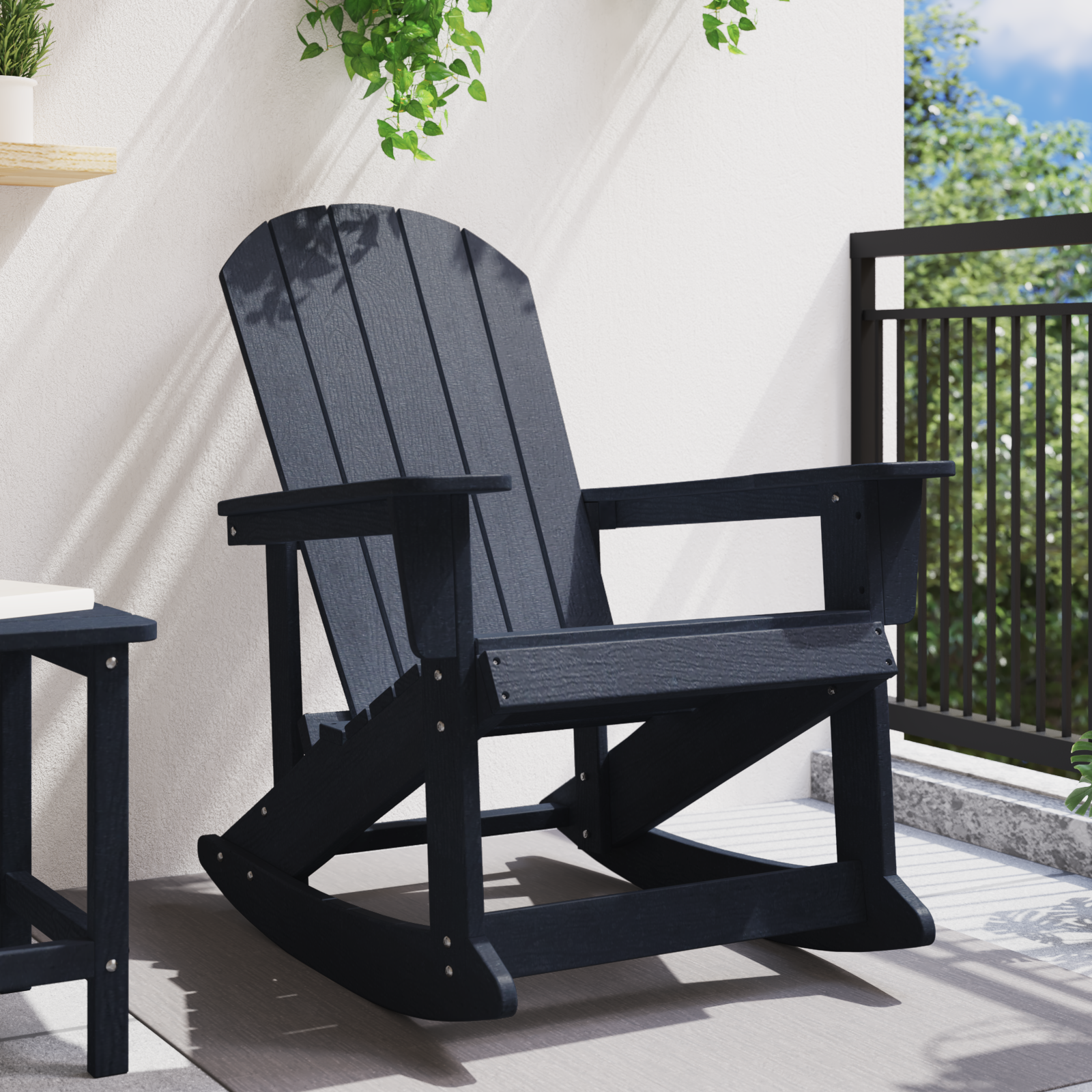 Adirondack supama kėdė Jūrinė mėlyna 92 x 73,5 x 92 cm HDPE