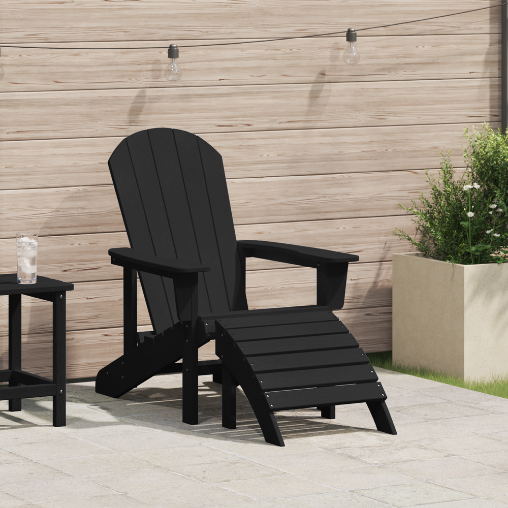 Adirondack kėdė Juoda 82 x 74 x 92 cm HDPE