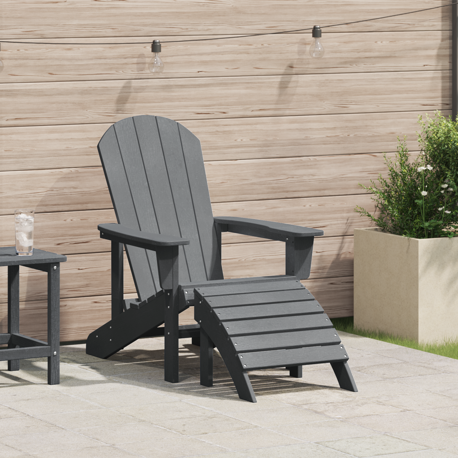 Adirondack kėdė Šviesiai pilka 82 x 74 x 92 cm HDPE