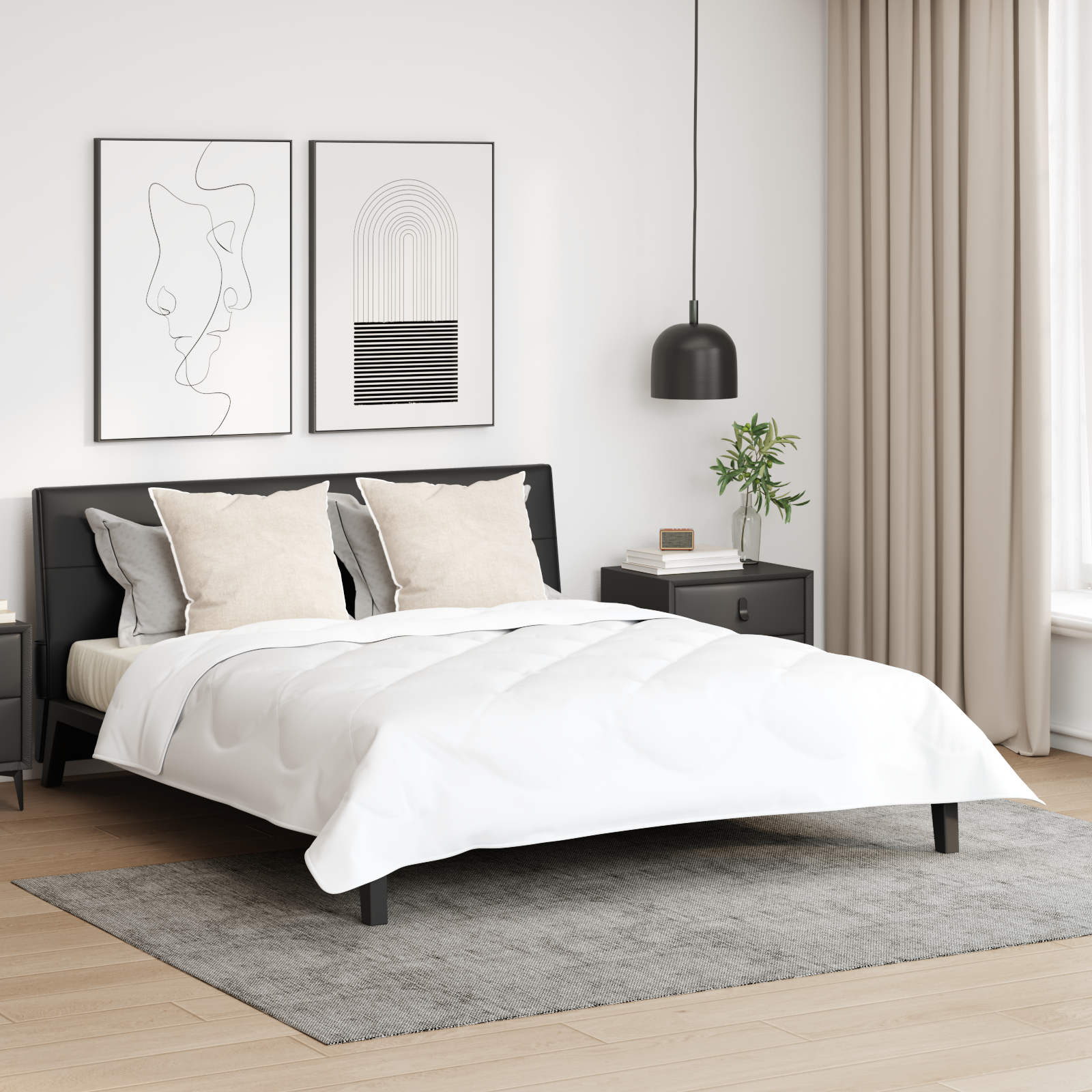 Pillows 2 pcs White 60 x 70 cm