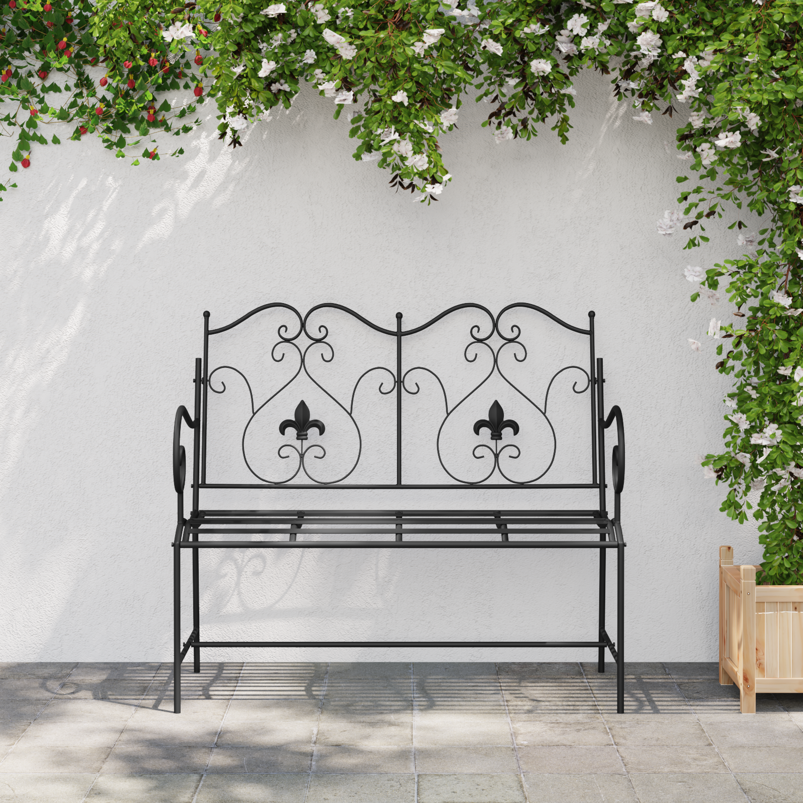 Dārza sols Melns 104 x 54 x 93 cm Tērauds