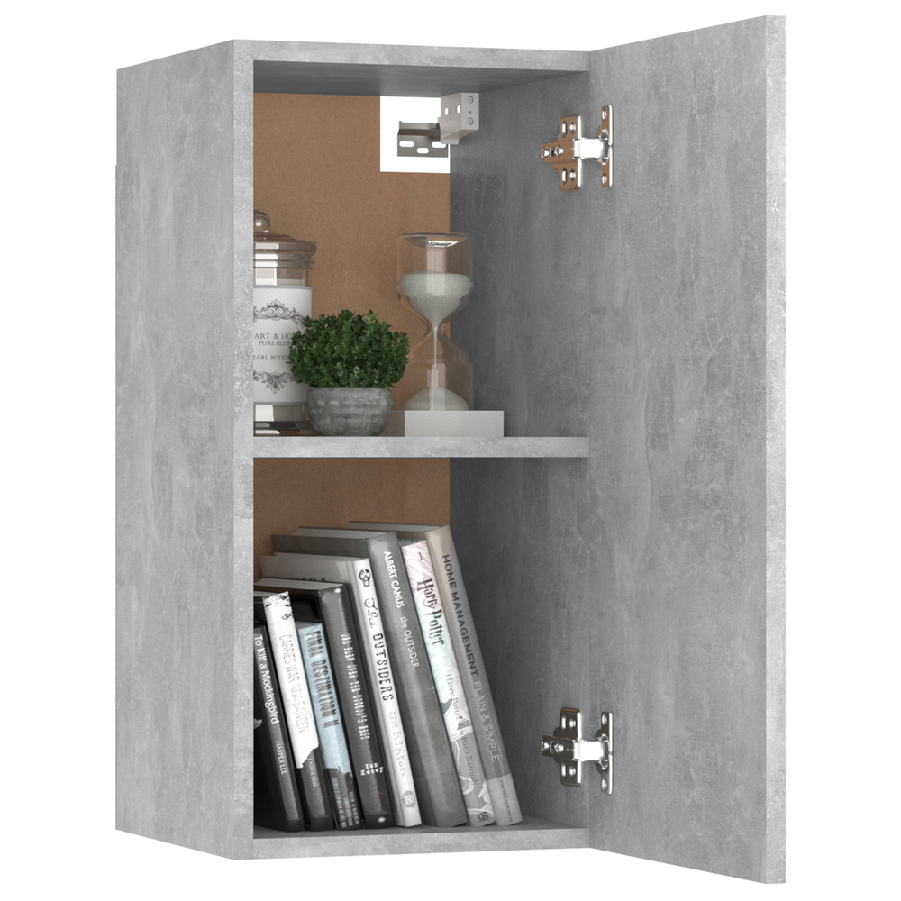 | Sieninė televizoriaus spinta | 2 pcs Betono pilka