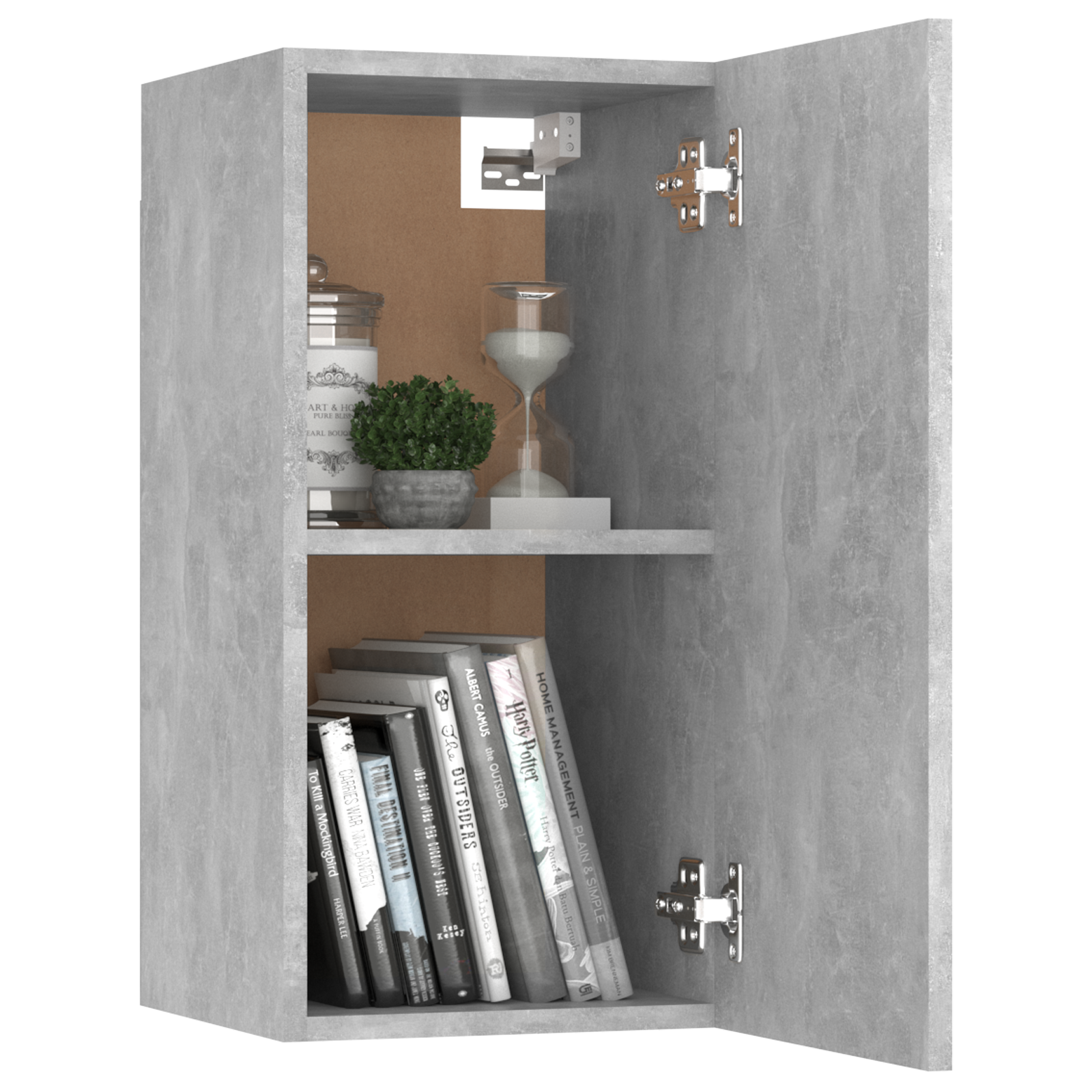 | Sieninė televizoriaus spinta | 2 pcs Betono pilka