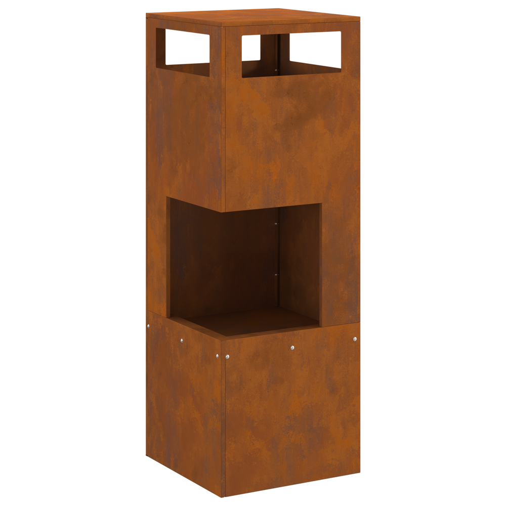 Kvadratinis Kuras 35x35x100 cm Atsparus Oro Sąlygoms Plienas