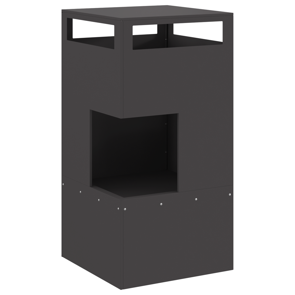 Atvira ugnies duobė Juoda 50x50x100 cm Plienas