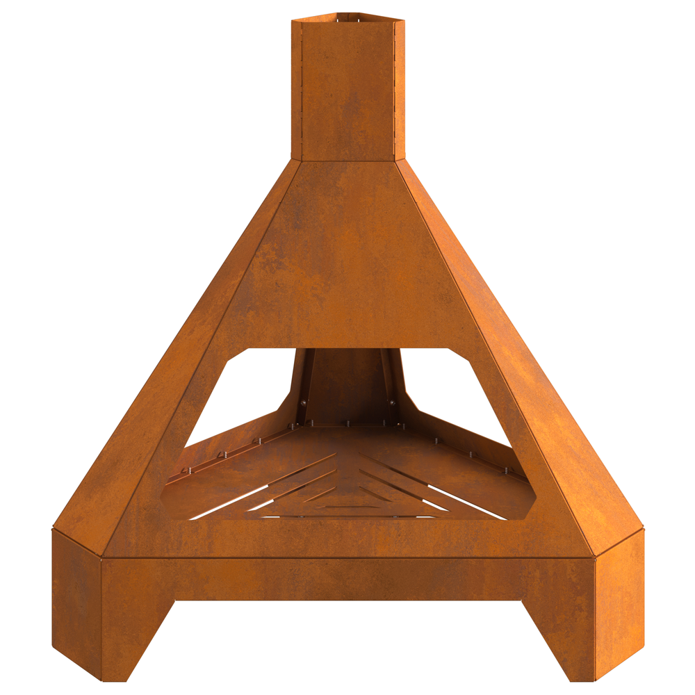Krosnis su Kaminu 50x43x52 cm Orui atsparus Plienas