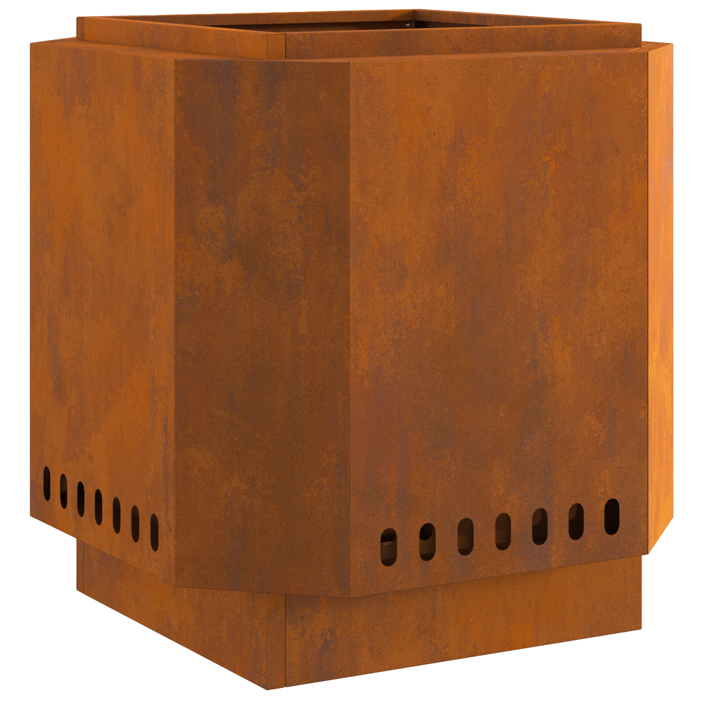 Lauko laužavietė 48x48x51 cm, atspari oro sąlygoms, pagaminta iš plieno