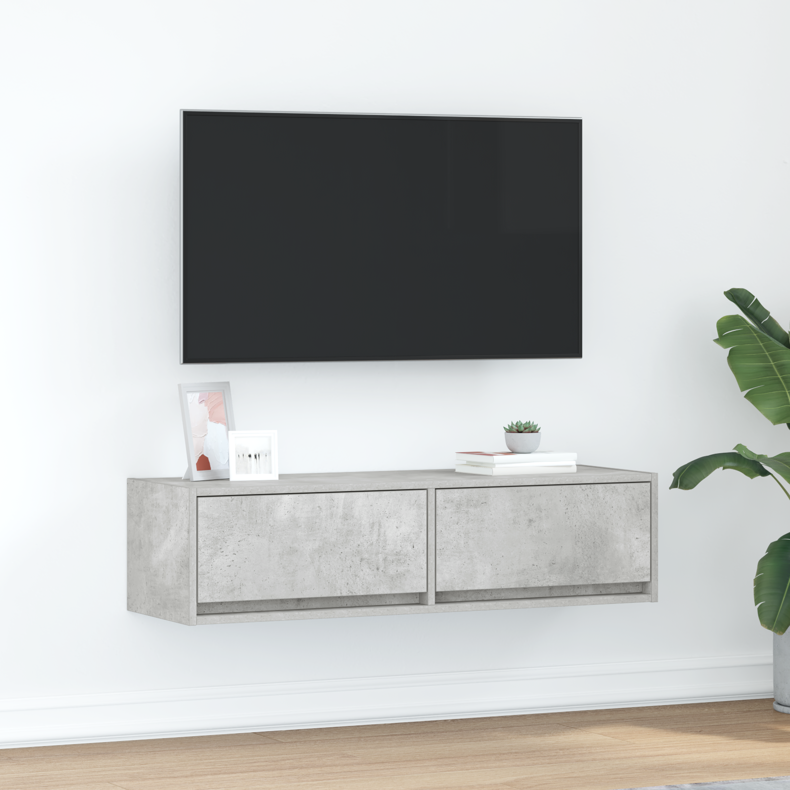Televizoriaus spintelė Betono pilka 100 x 31 x 25.5 cm