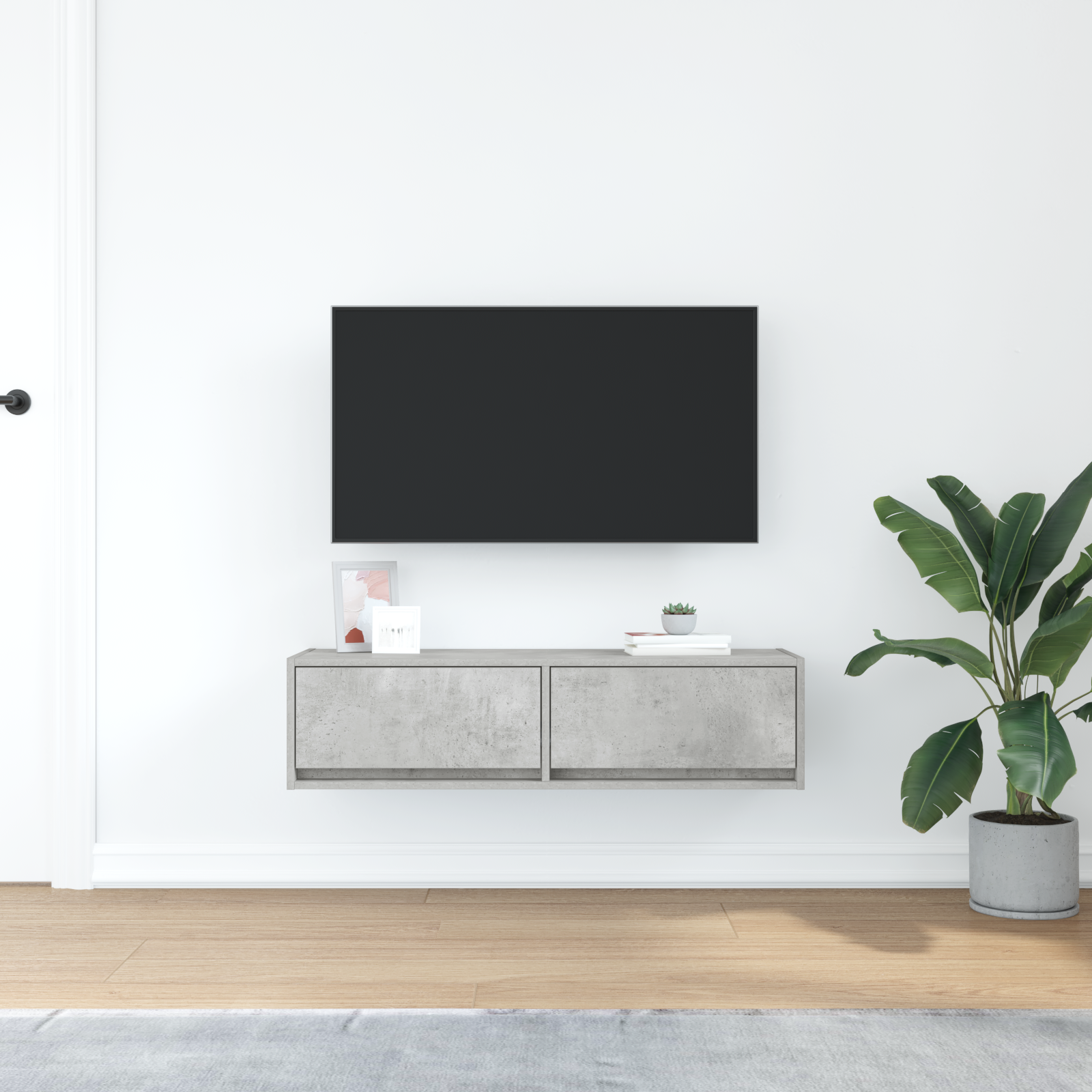 Televizoriaus spintelė Betono pilka 100 x 31 x 25.5 cm