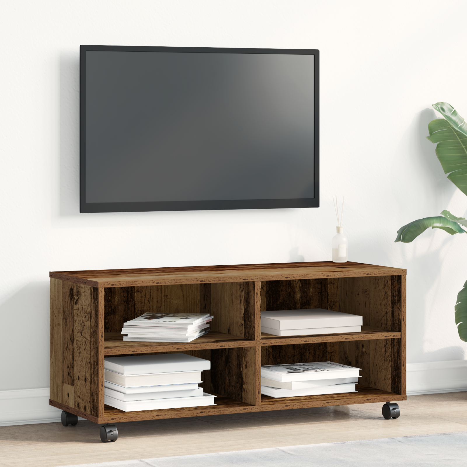 Televizoriaus spintelė Ruda 90 x 35 x 35 cm Apdirbta mediena
