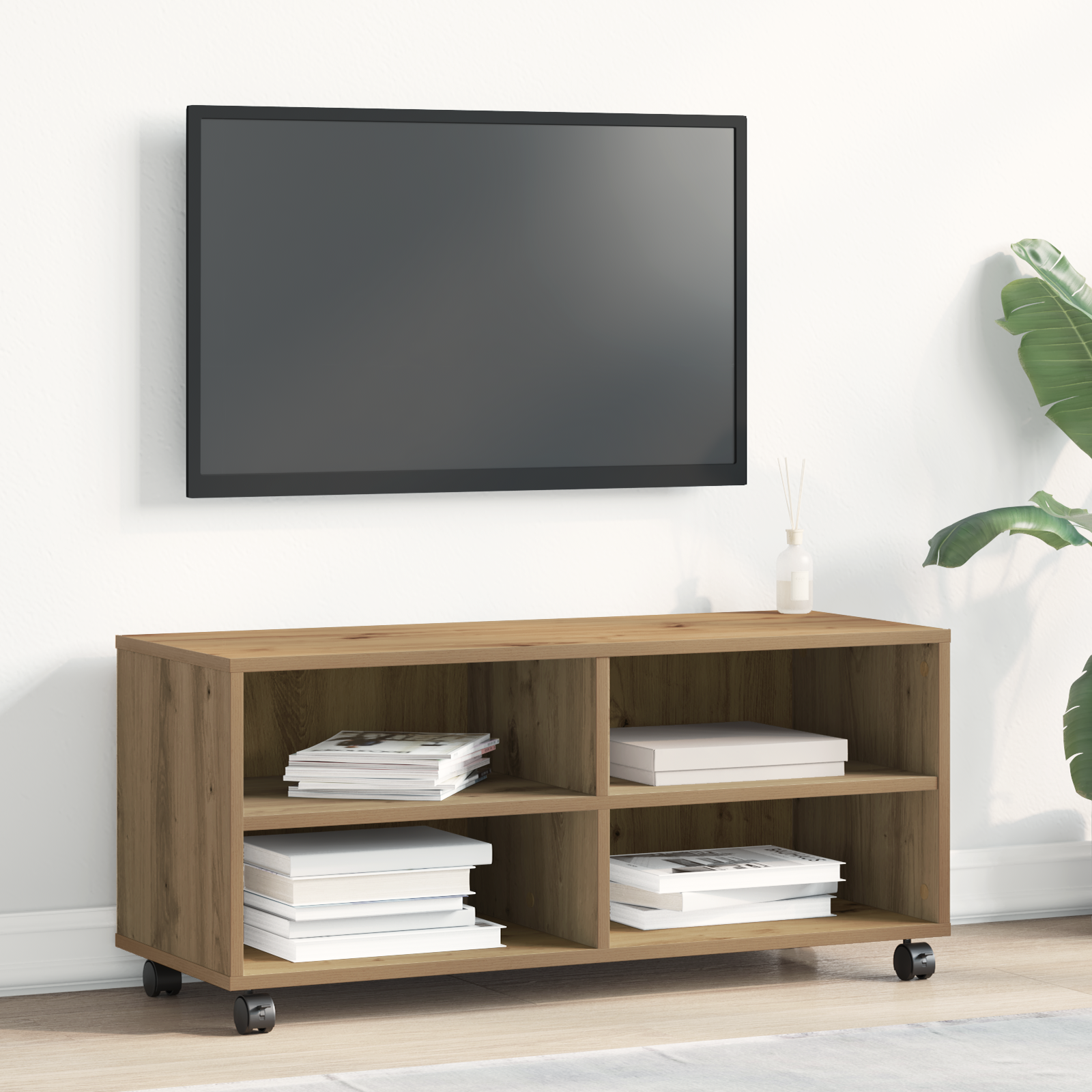 Televizoriaus spintelė Ruda 90 x 35 x 35 cm Apdirbta mediena