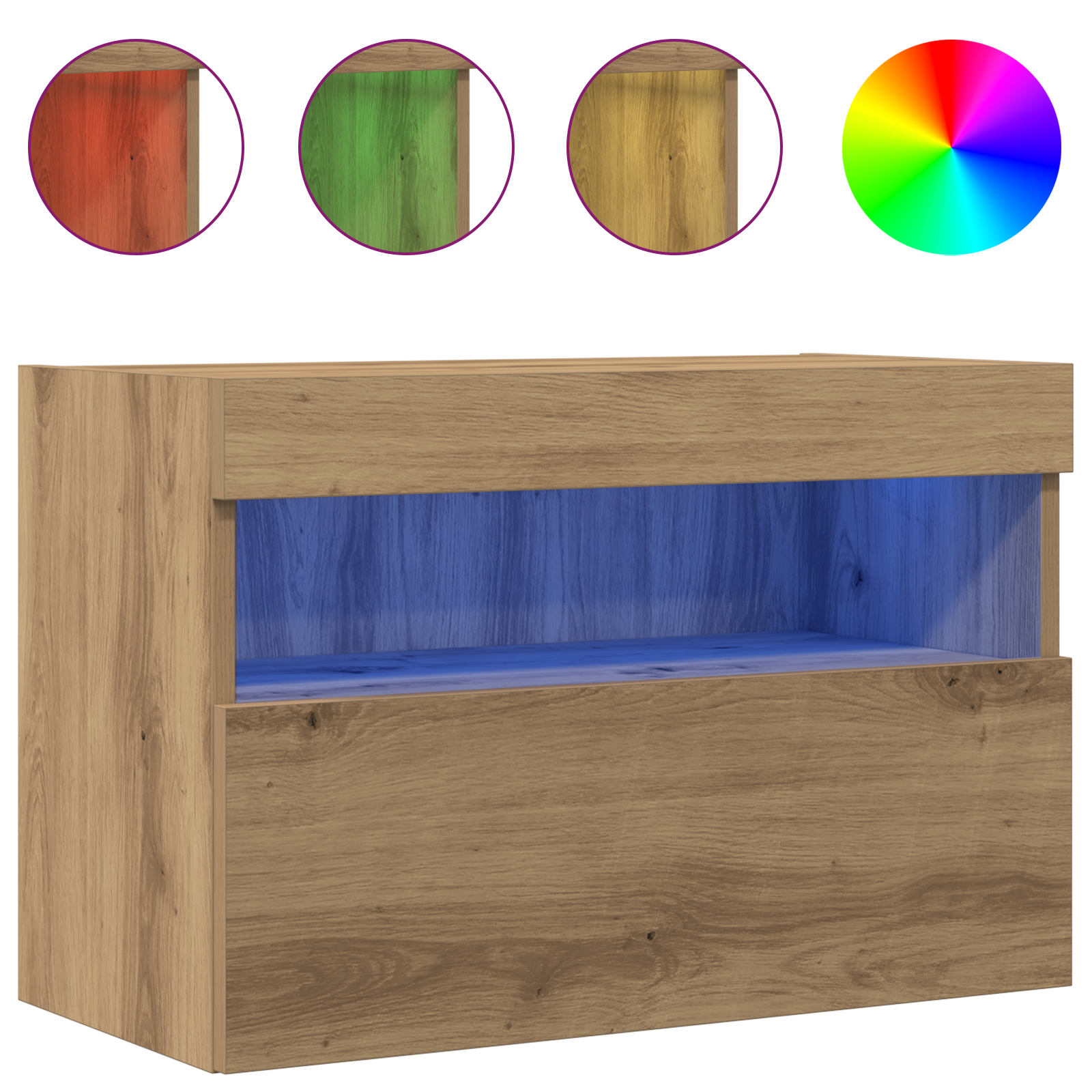 TV sieninė spintelė 2 pcs artisano ąžuolo 60 x 30 x 40 cm