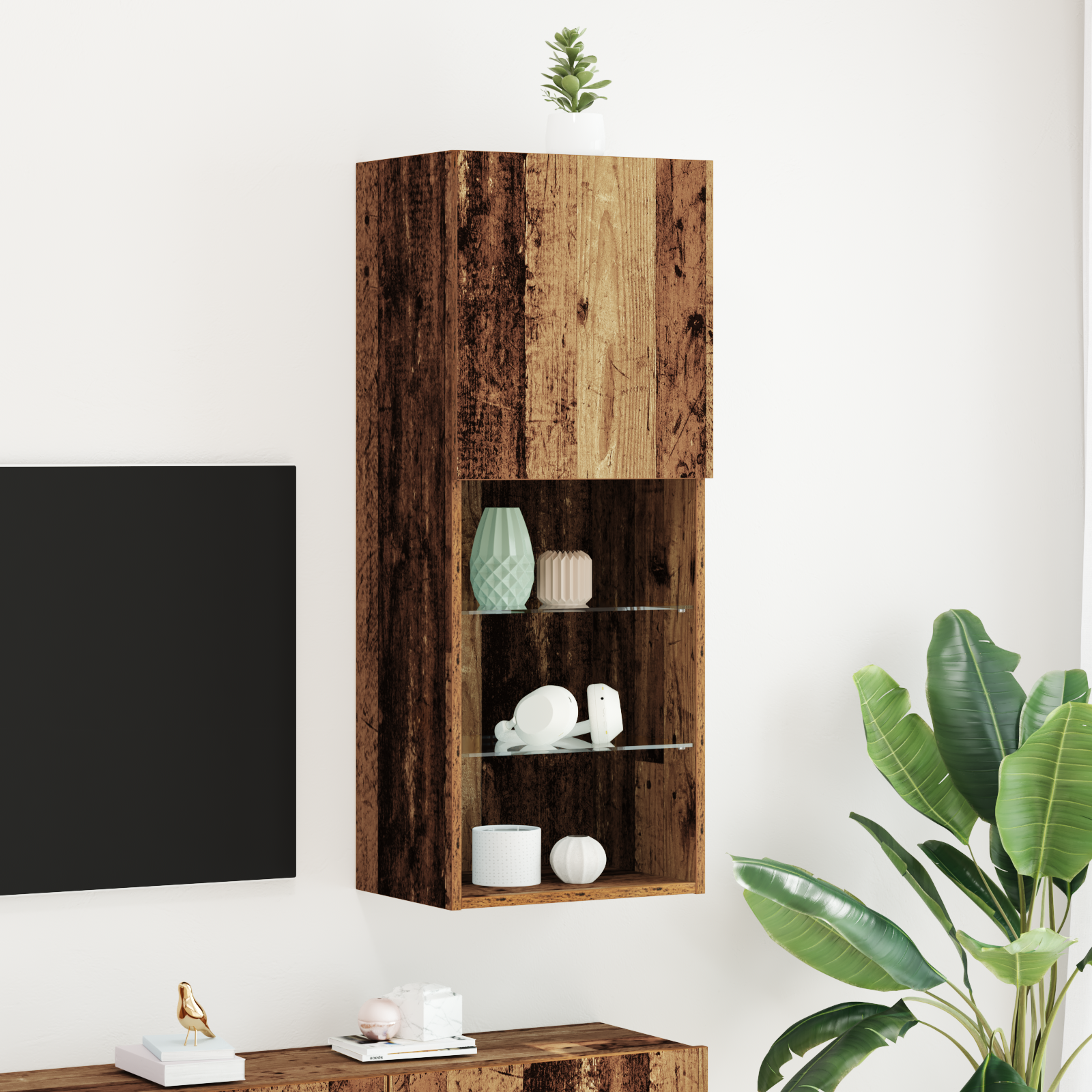 TV spintelių komplektas Senovinis medis 40,5 x 30 x 102 cm