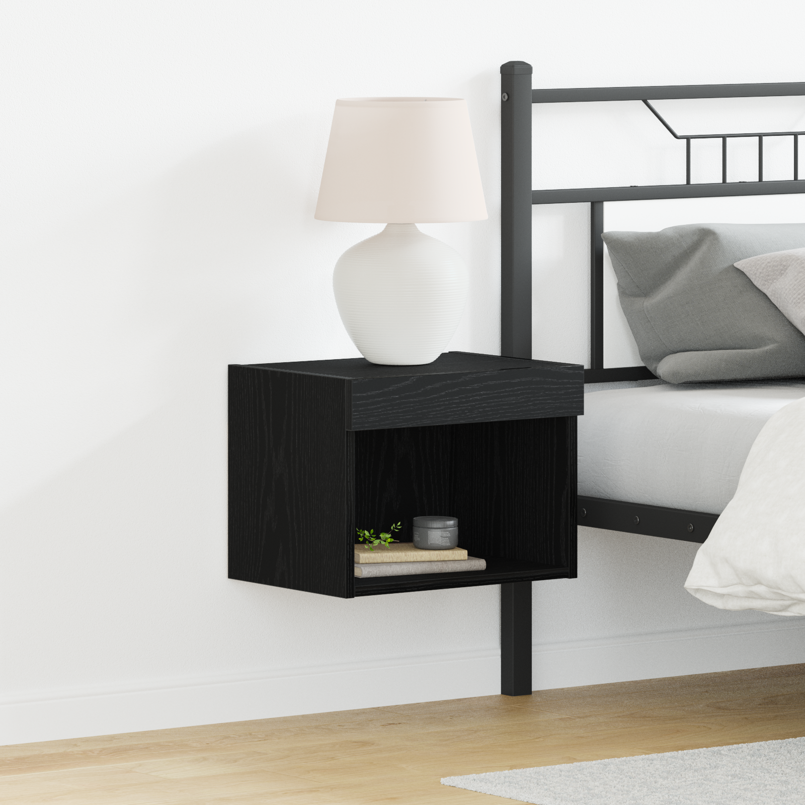TV spintelių komplektas 2 pcs Juodas ąžuolas 40 x 30 x 30 cm