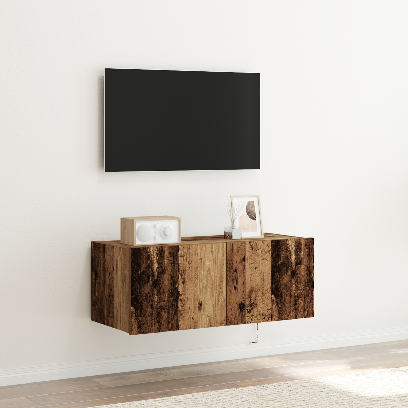 TV sieninė spintelė Senovinis medis 80 x 35 x 31 cm