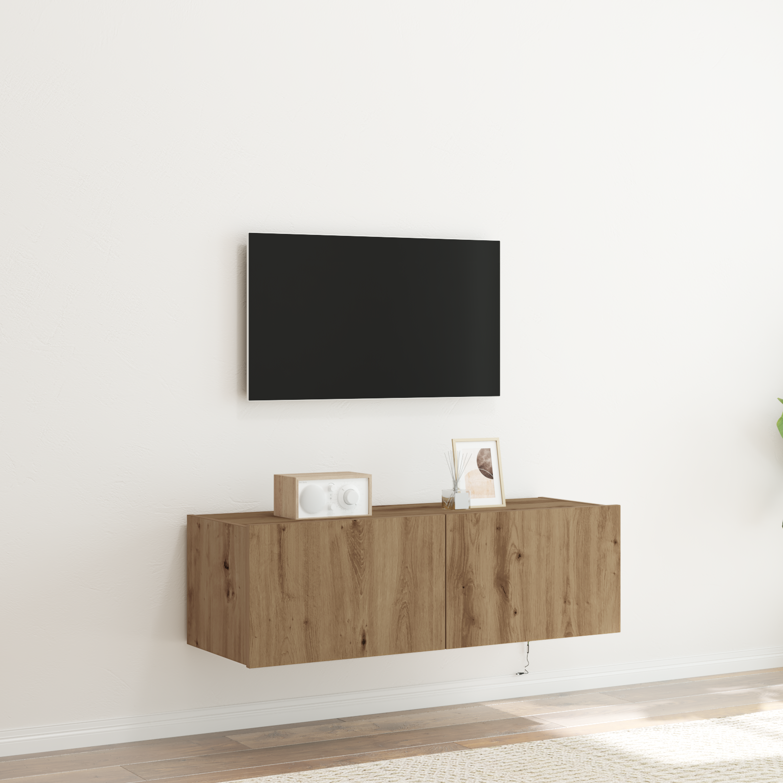 TV sieninė spintelė Amatininkų ąžuolas 100 x 35 x 31 cm