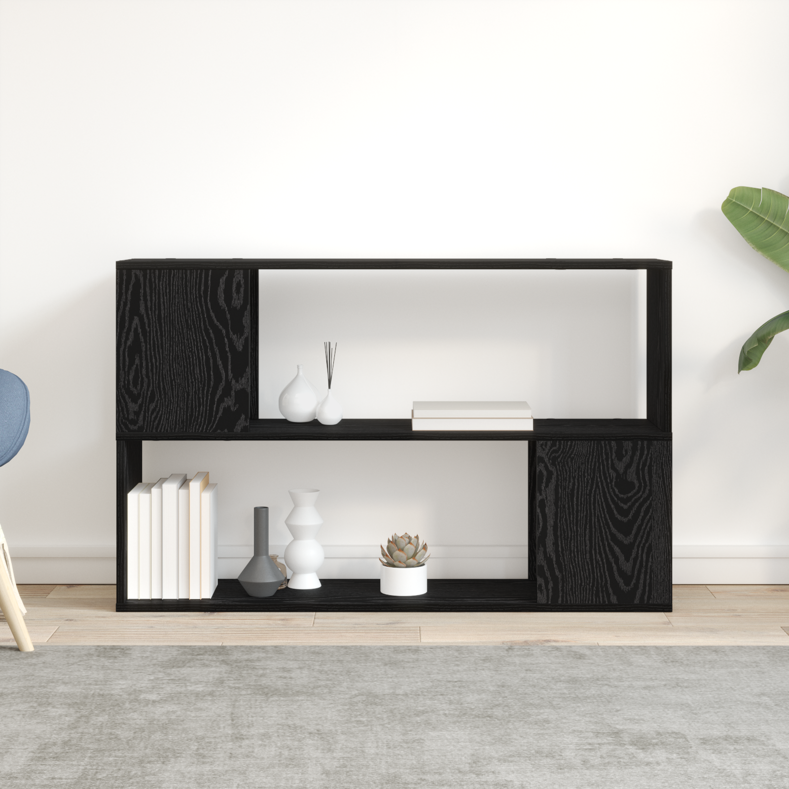 TV spintelių komplektas Juoda 100 x 24 x 63 cm Apdirbta mediena