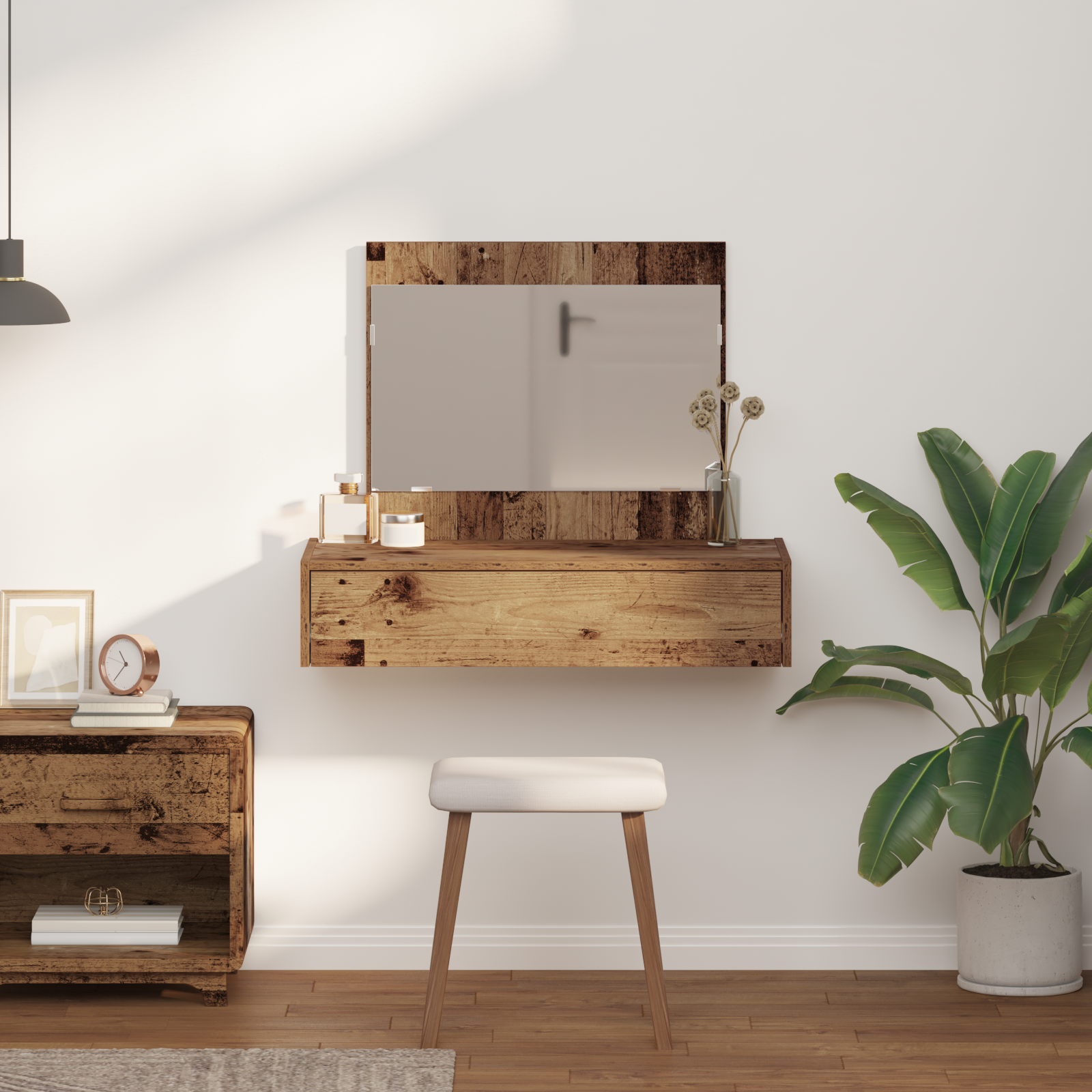 Makiažo stalas su stalčių Ruda 83 x 40 x 70 cm Apdirbta mediena