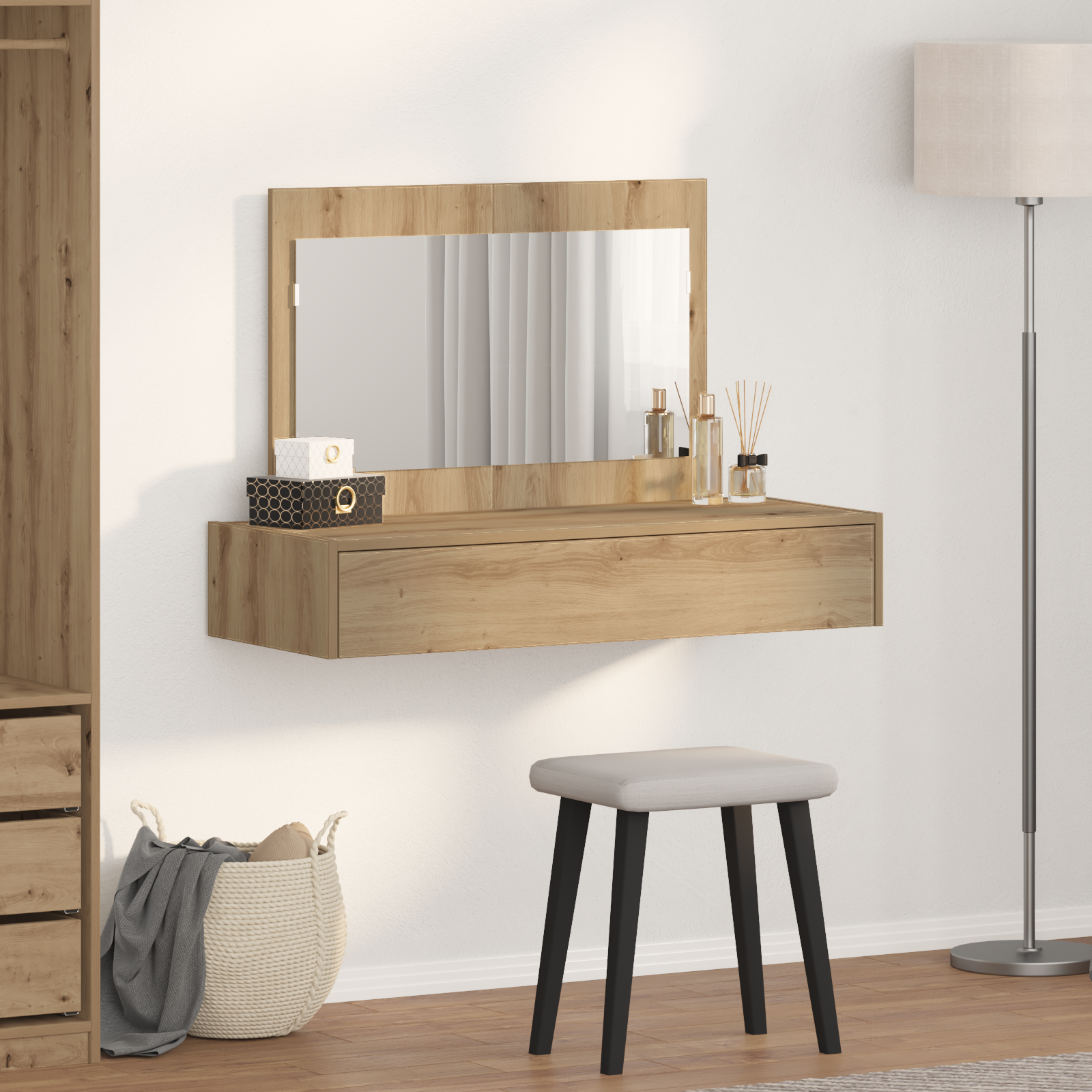 Tualetes galdiņš Brūns 100 x 40 x 70 cm Apstrādāta koksne