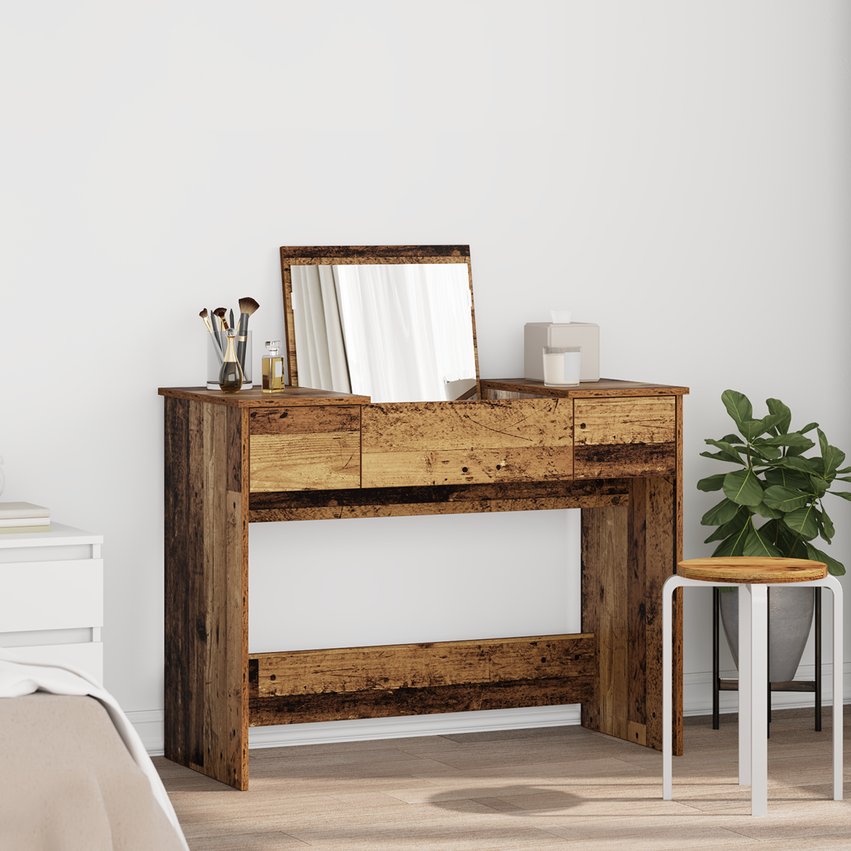 Makiažo stalas Sena mediena 100 x 45 x 76 cm Apdirbta mediena