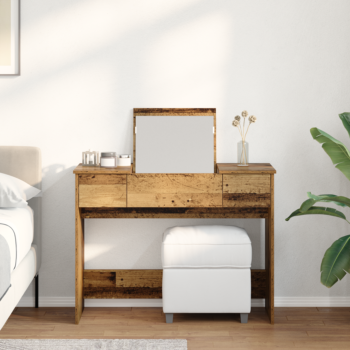Makiažo stalas Sena mediena 100 x 45 x 76 cm Apdirbta mediena