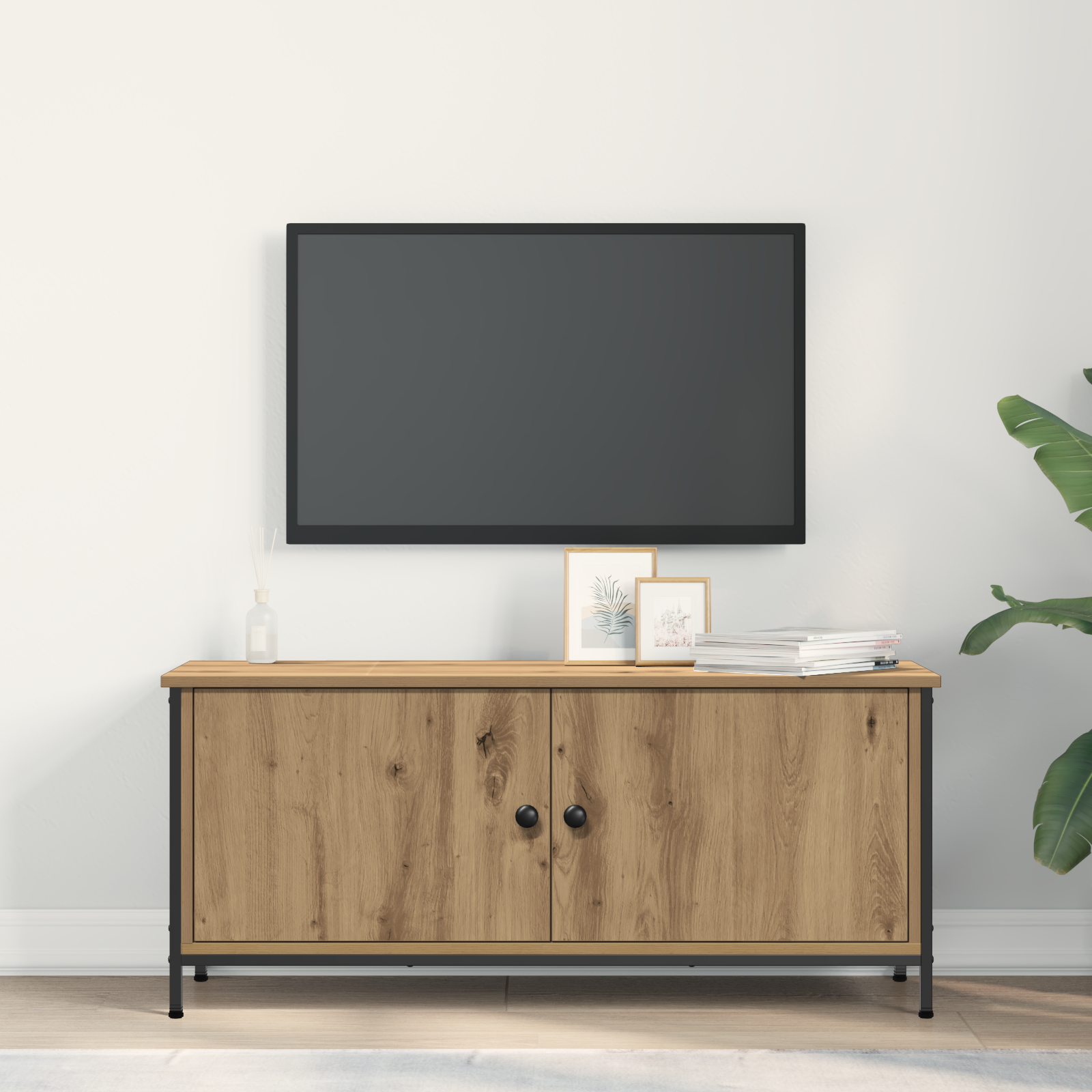 Televizoriaus spintelė Amatininkų ąžuolas 100 x 35 x 45 cm