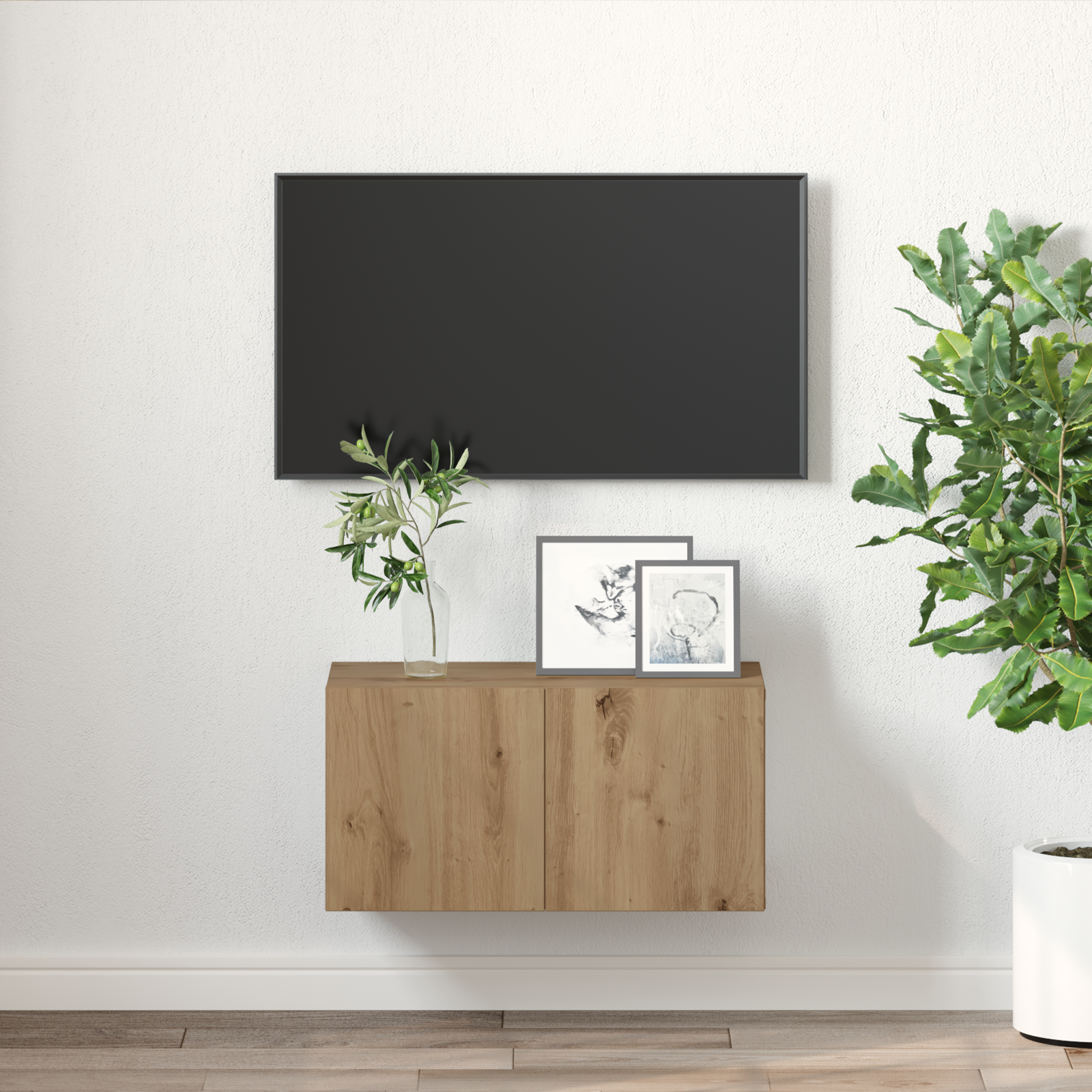 TV spintelių komplektas Ruda 60 x 30 x 30 cm Apdirbta mediena