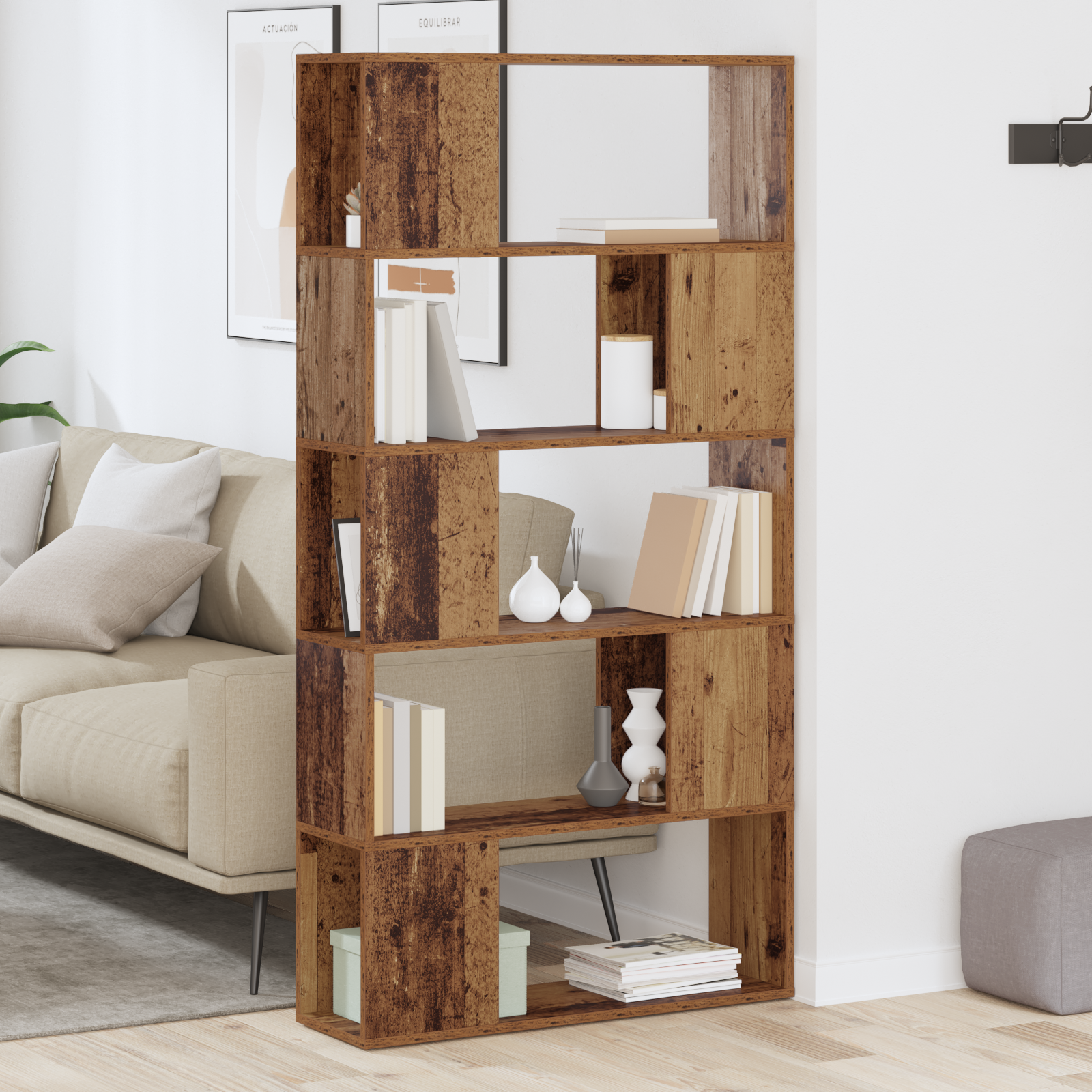 TV spintelių komplektas Ruda 80 x 24 x 156 cm Apdirbta mediena