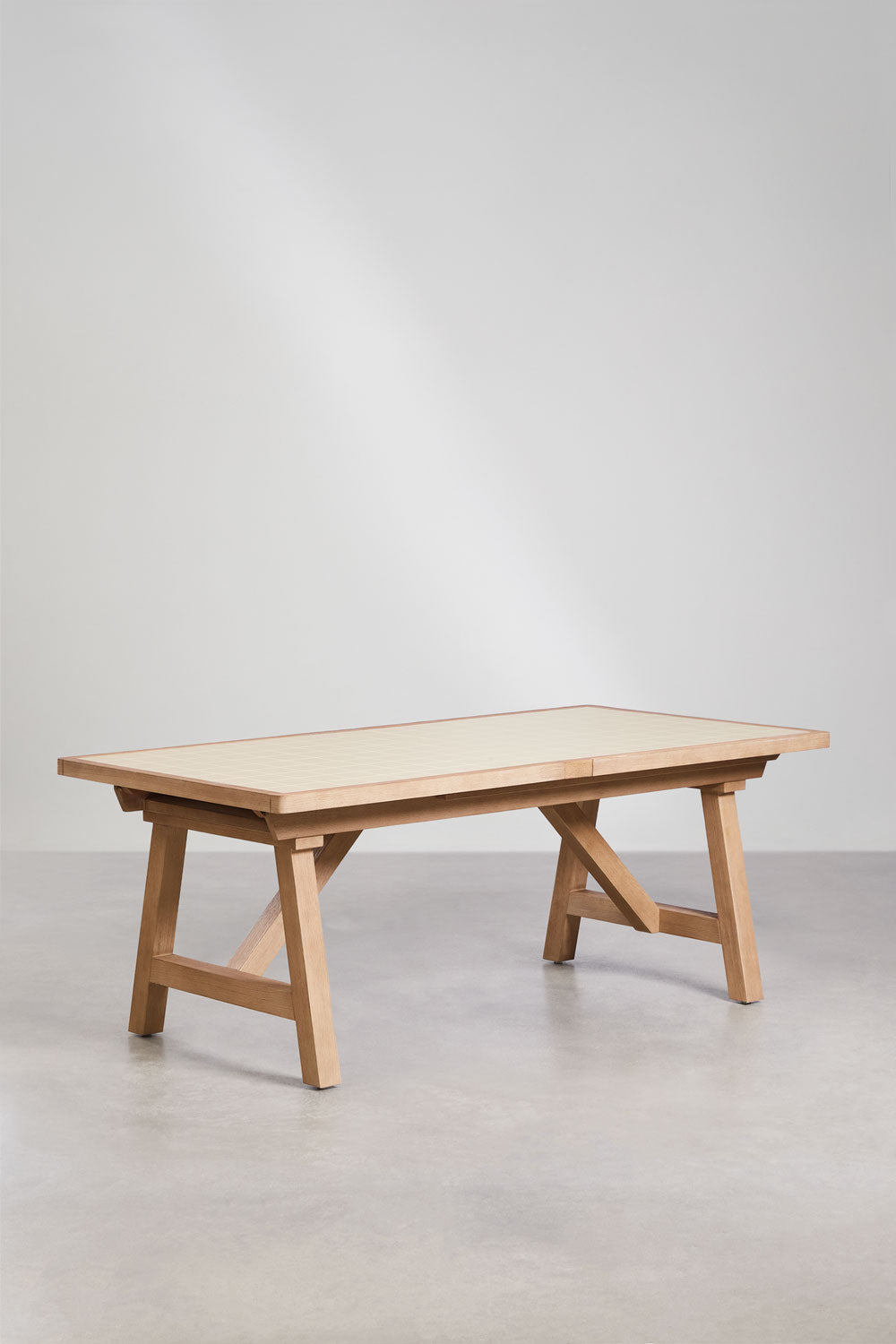 Ištraukiamas stalas DEXTER, 200-320 cm, kreminė