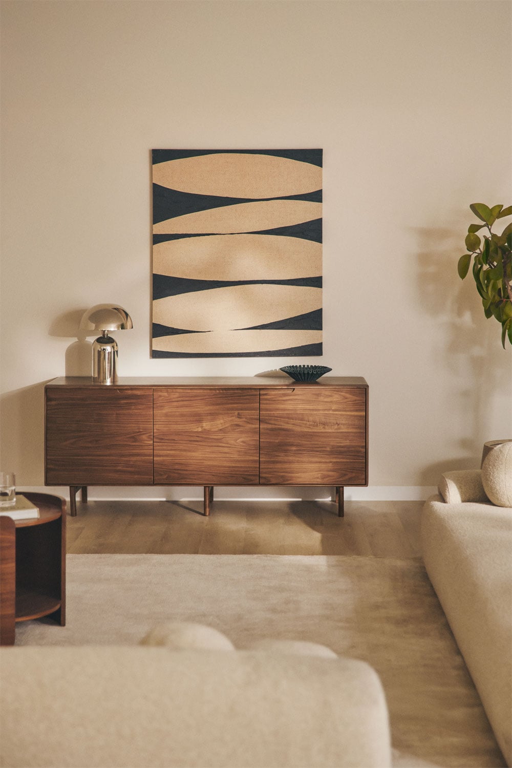 Komoda-bufetas FENUORA 180x45 cm, medžio lukštas